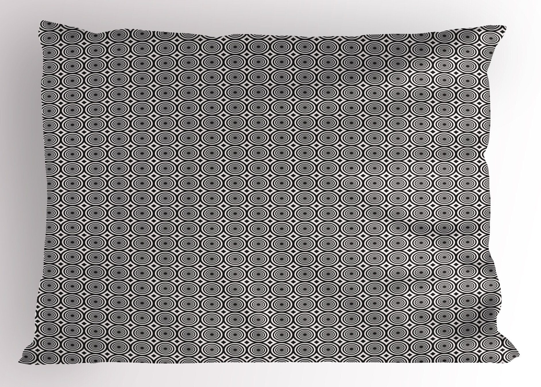 Kissenbezüge Dekorativer Standard Gedruckter Abstrakt Kreis-Muster Stück), (1 King Komplizierte Abakuhaus Kissenbezug, Size
