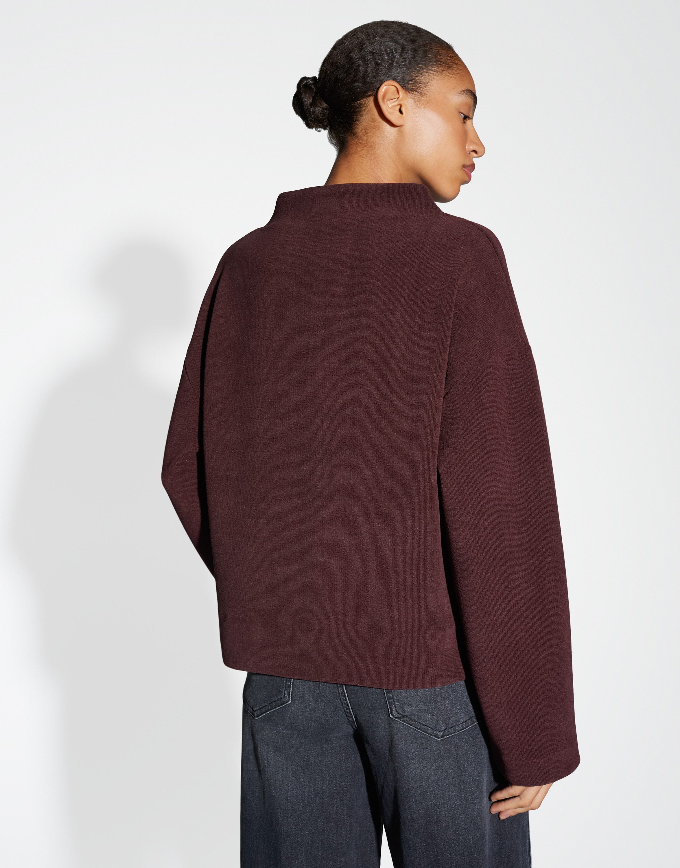 OPUS Sweatshirt GLAMTI Loose in Samtoptik günstig online kaufen