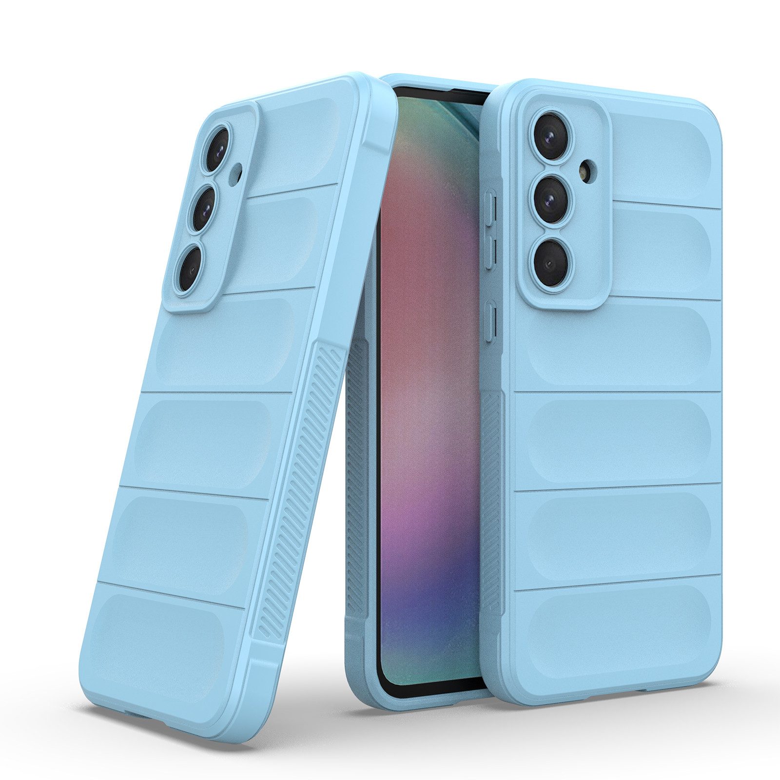 Tec-Expert Handyhülle Cover Hülle für Samsung Galaxy A55 5G 6.6 Zoll, 6.6", Case mit Griffzonen und Mikrofaser Inlay