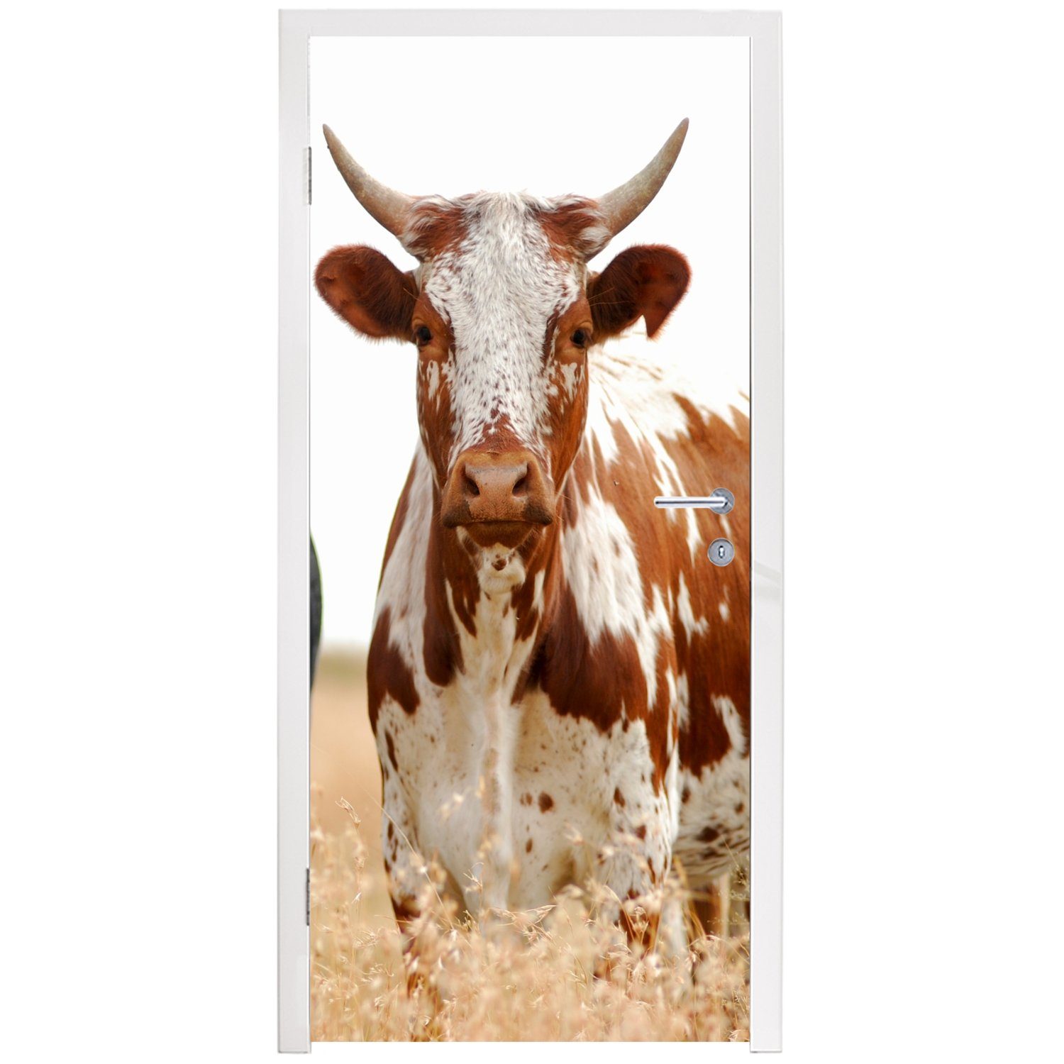 Natur, für Afrikanisch Fototapete - Türtapete 75x205 MuchoWow (1 Kühe Matt, - St), Türaufkleber, cm Tür, bedruckt,