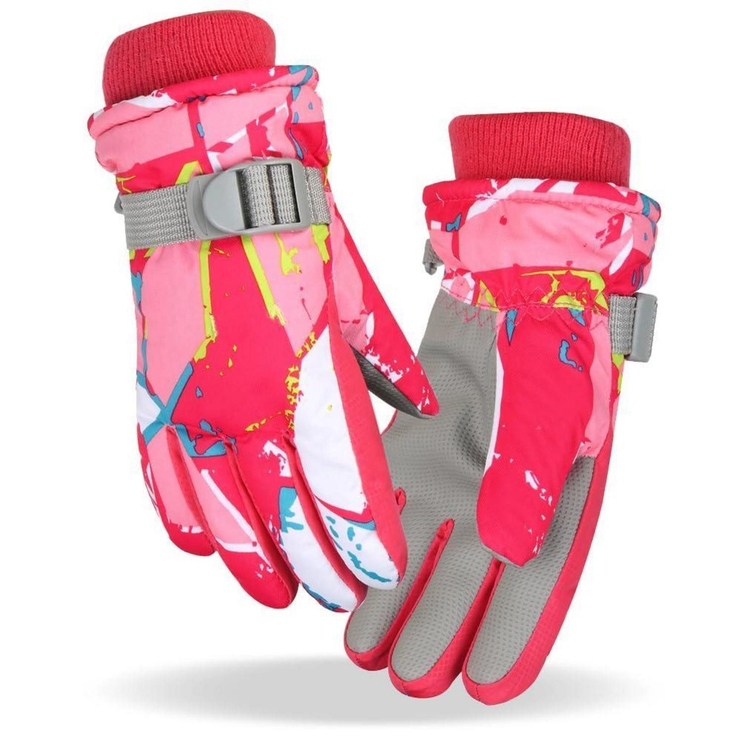 LuxusKollektion Snowboardhandschuhe Skihandschuhe Kinder Warm Wasserdicht Rot M (1-St)