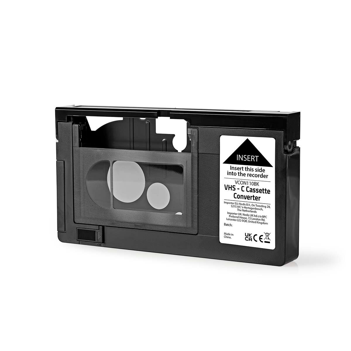 Nedis Videokassette Videorecorder VHS-C Kassette Adapter Kassettenadapter für VHS-Recorder