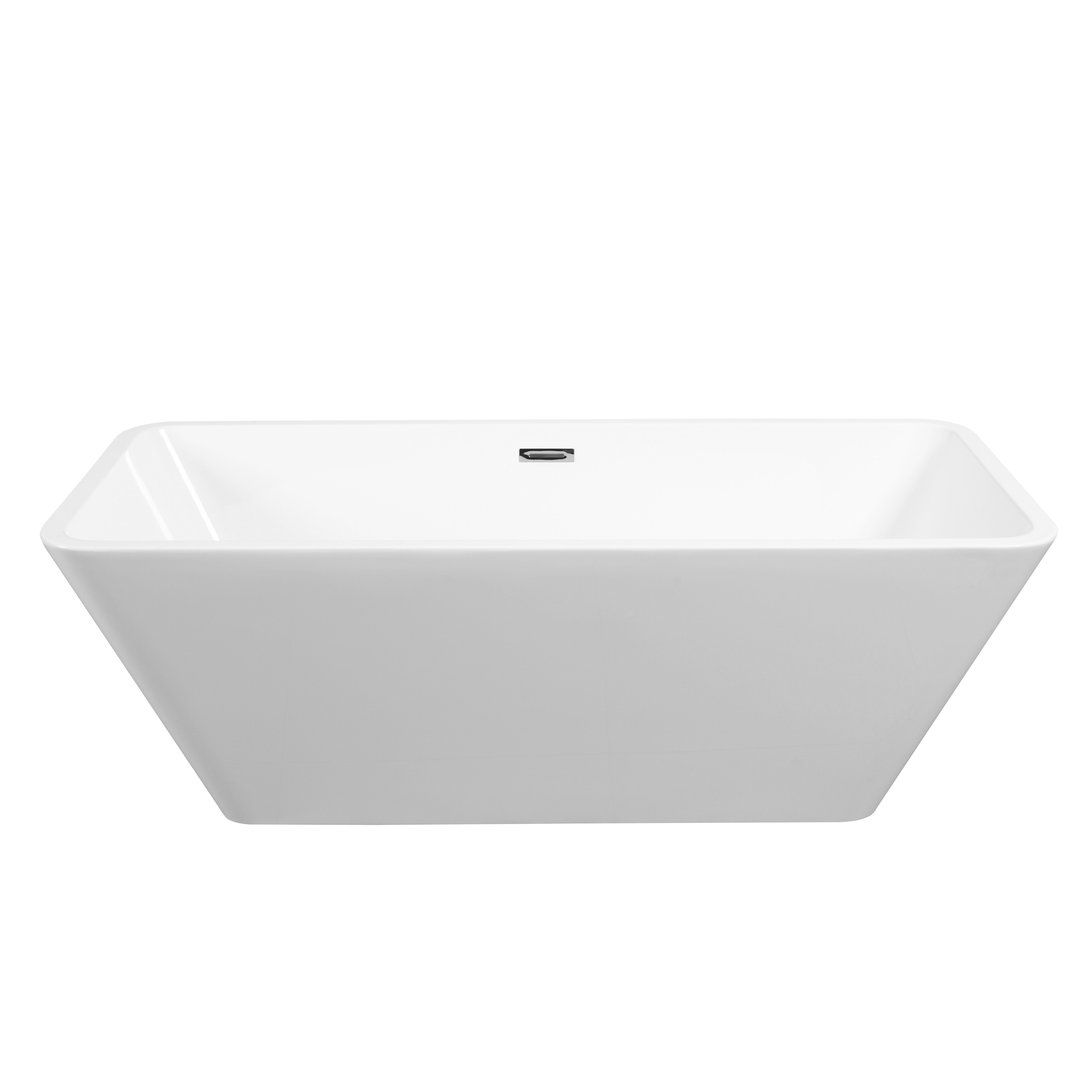 OKWISH Badewanne Freistehende Badewanne aus Acryl Moderne Standbadewanne