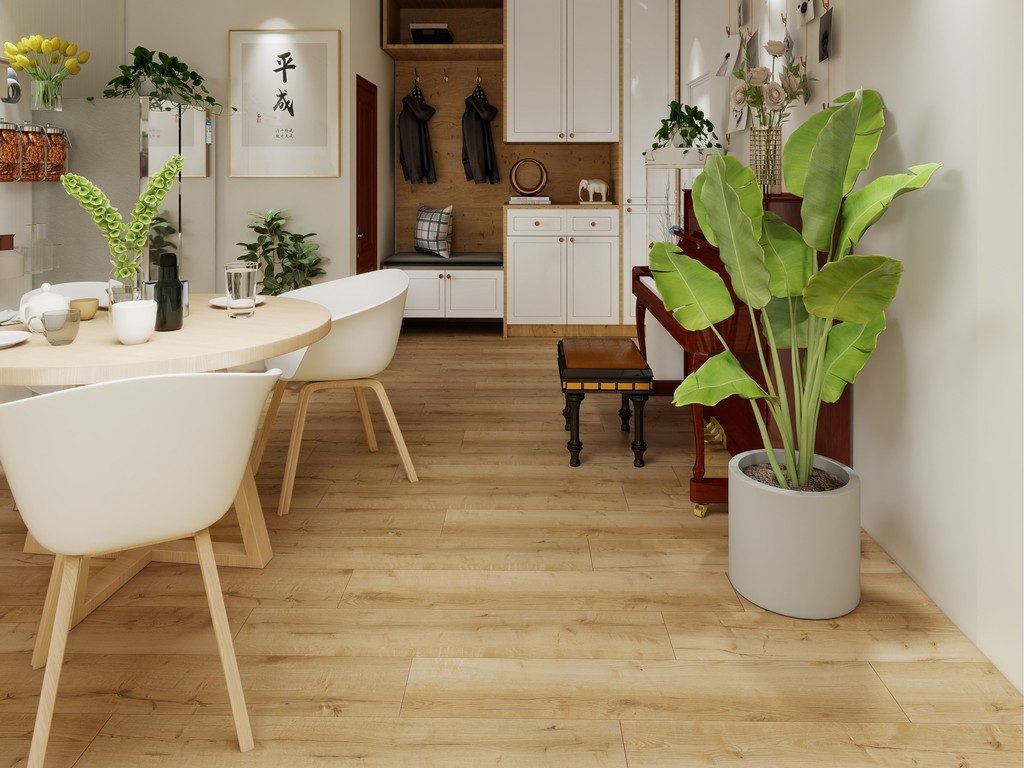 BASICfloor Vinylboden Vinylboden Klickvinyl Modern Eiche Leinen Landhausdiele