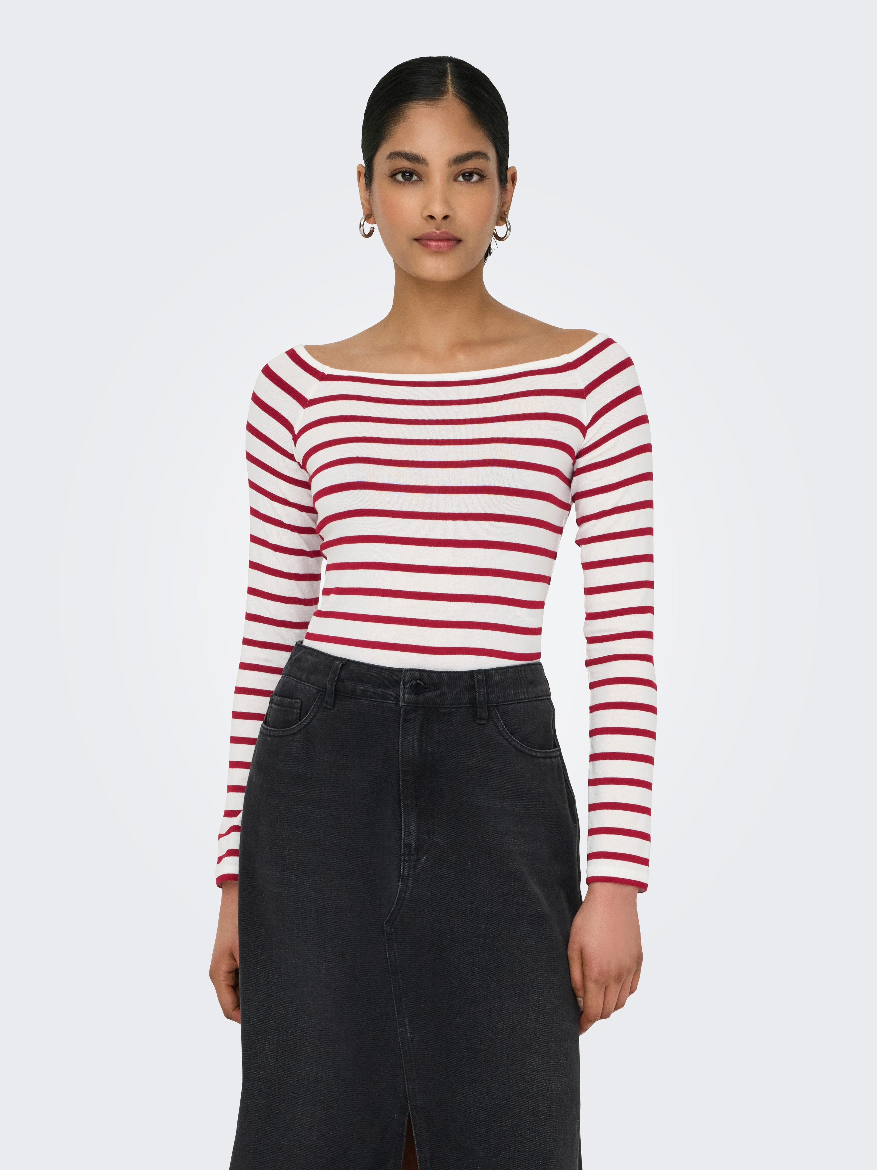 ONLY Langarmshirt ONLGLAMOUR L/S BOAT NECK günstig online kaufen