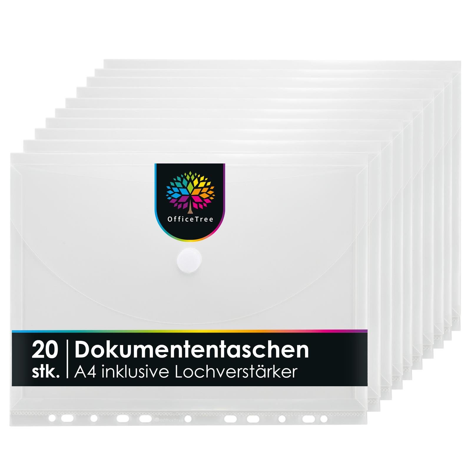 OfficeTree Dokumententasche Dokumententasche A4 20 Stück inkl. Lockverstärk günstig online kaufen
