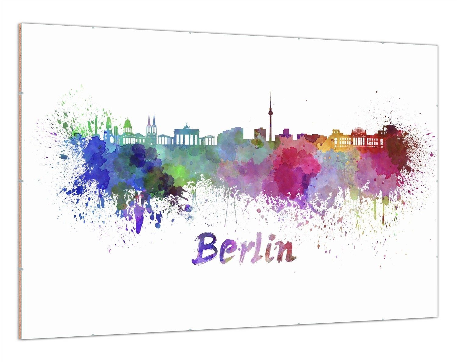 Wallario Poster, Städte als Aquarell - günstig online kaufen