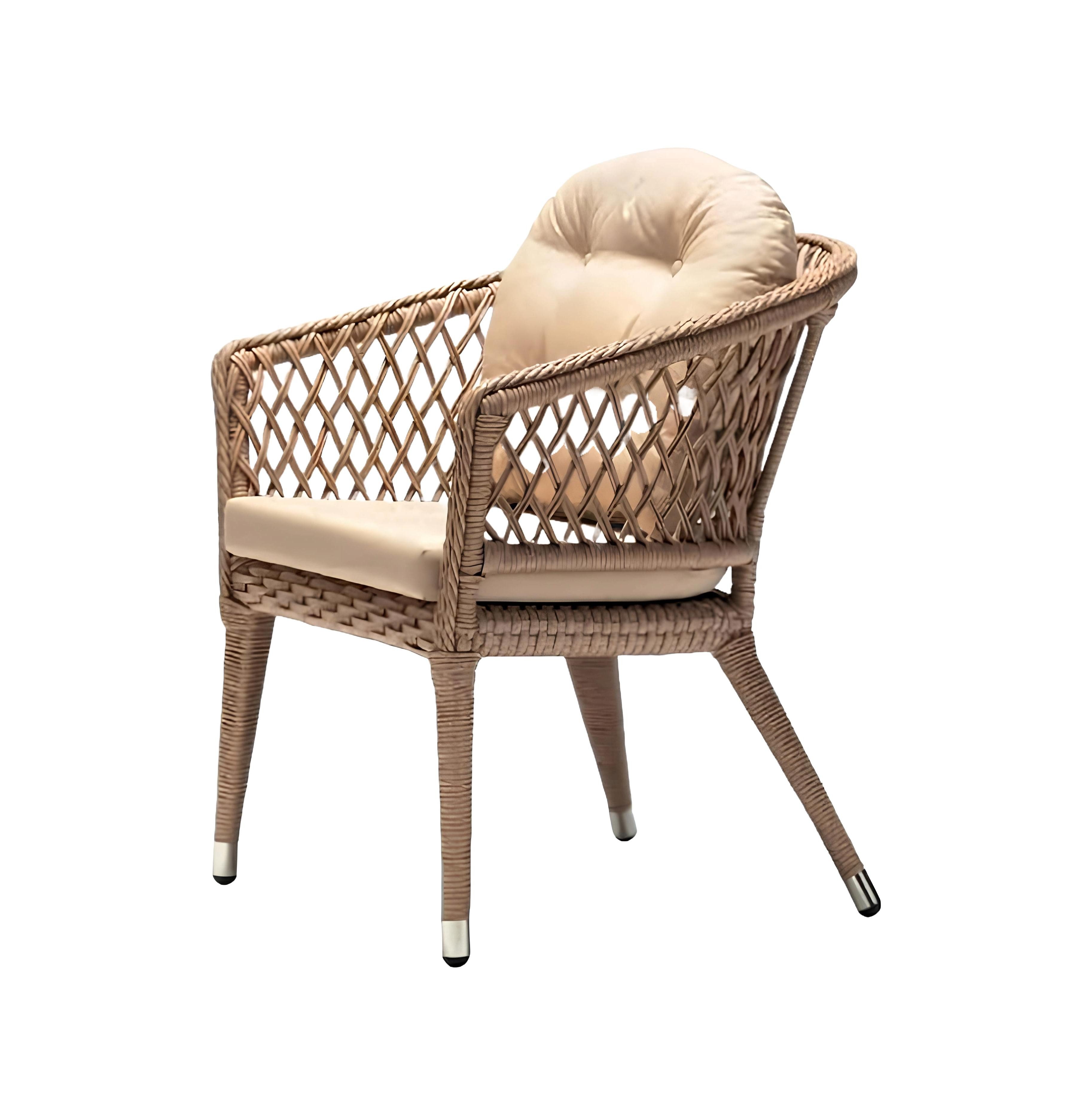Xlmoebel Кресла Stilvoller Terrassen-Loungesessel aus modernem Rattan in Beige (Sessel), Hergestellt in Europa
