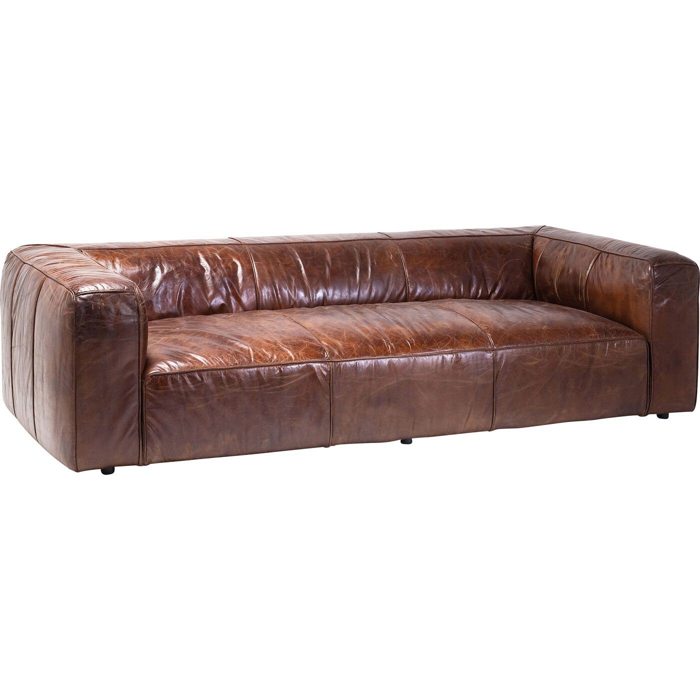 Kare Design 3-Sitzer Cubetto, Leder Sofa