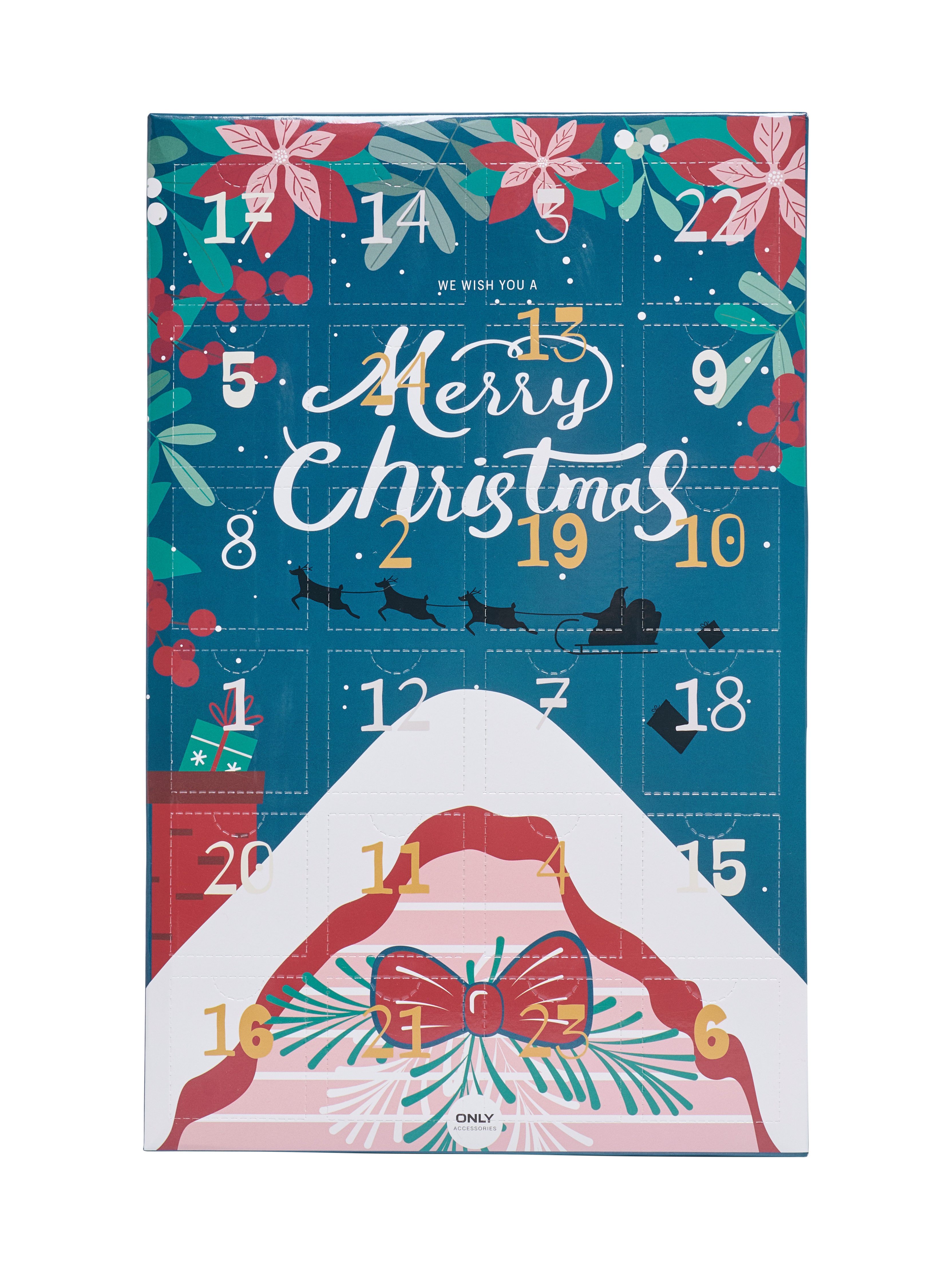 ONLY Freizeitsocken ONL24 MULTI XMAS SOCK Adventskalender (Packung, 24-Paar) 24 Paar Socken mit Weihnachtsmotiven, Baumwollmischung
