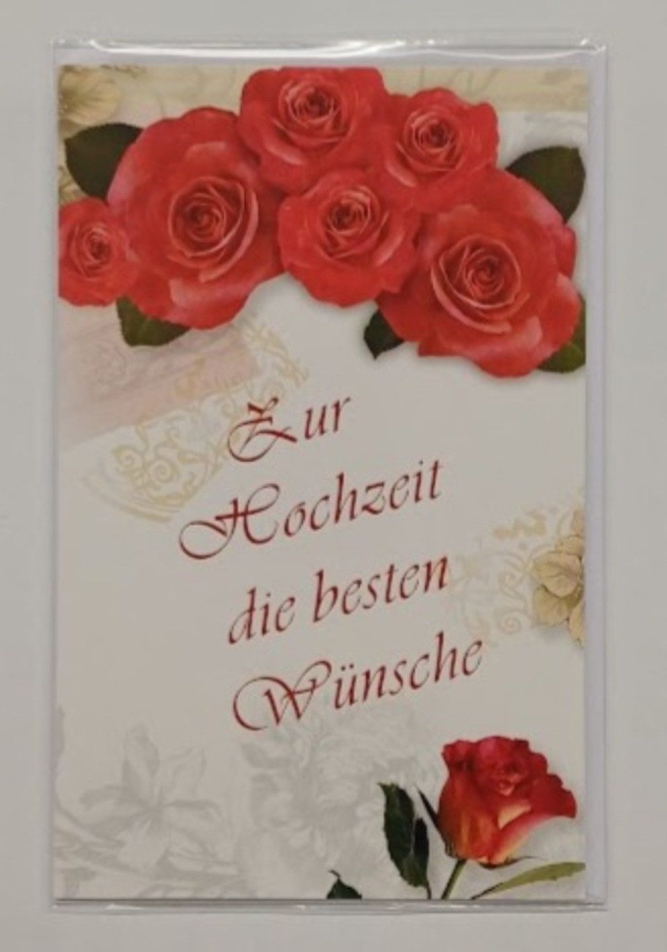 LYSCO Grußkarten 10 Glückwunschkarten Glückwunsch Hochzeit + DIN A6 Umschlag, Ehe Karte Geschenk Vermählung Feier, 4seitig - klappbar