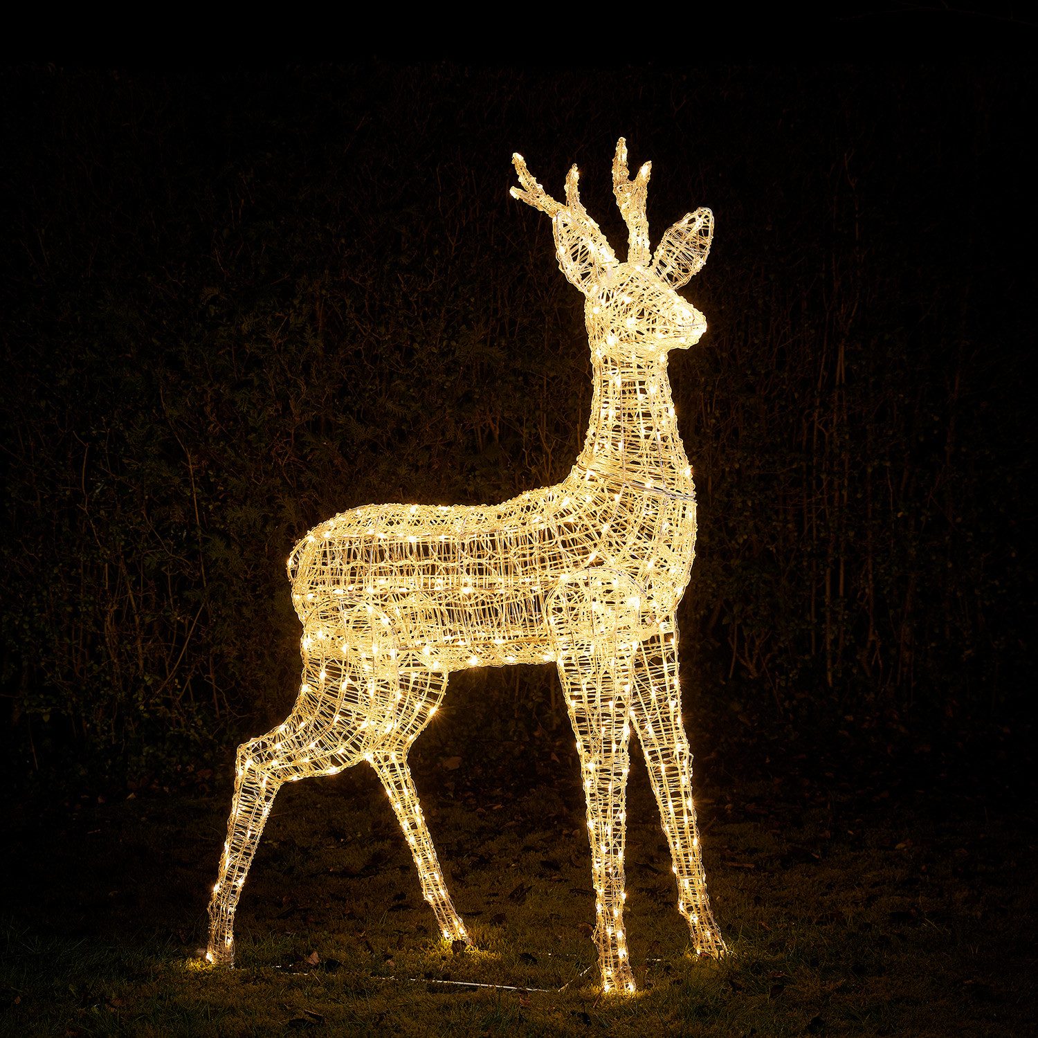 Lights4fun LED-Dekofigur LED-Rentier Hirsch XL Swinsty günstig online kaufen
