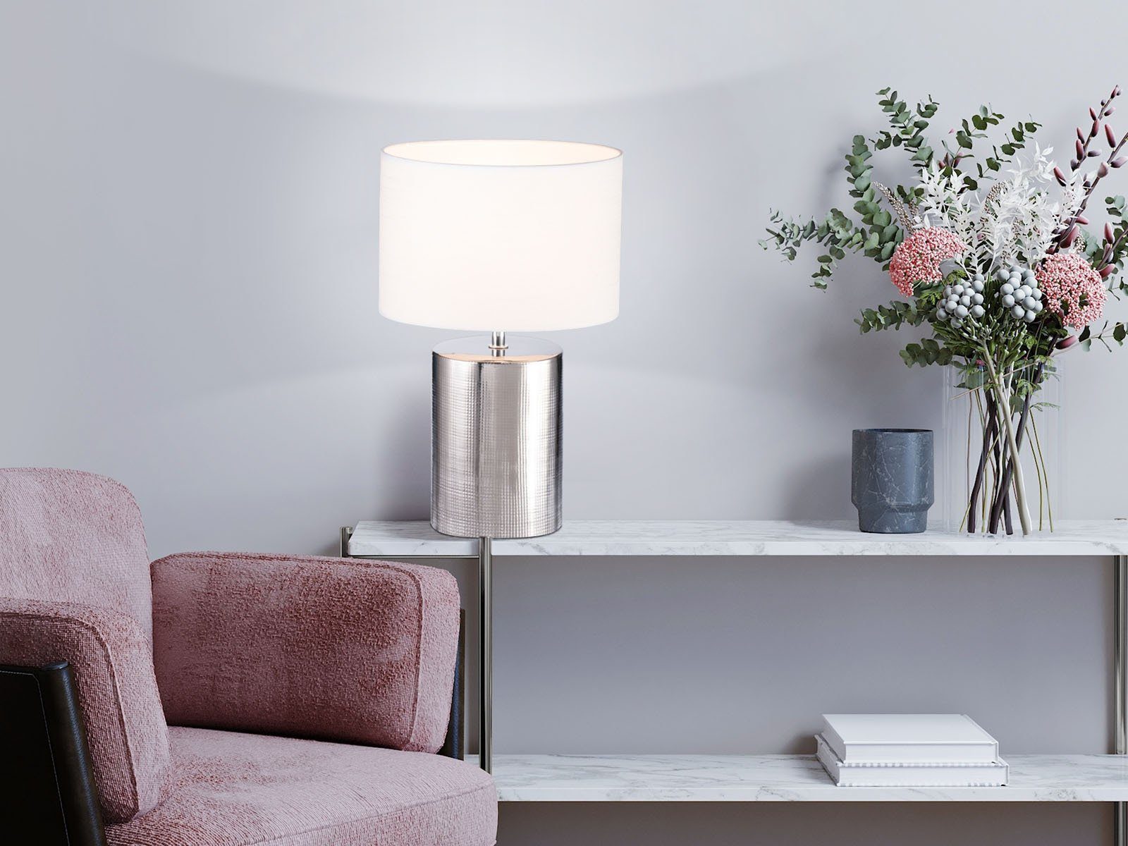 FISCHER & HONSEL LED Nachttischlampe, LED wechselbar, Warmweiß, Lampen-Fuß günstig online kaufen