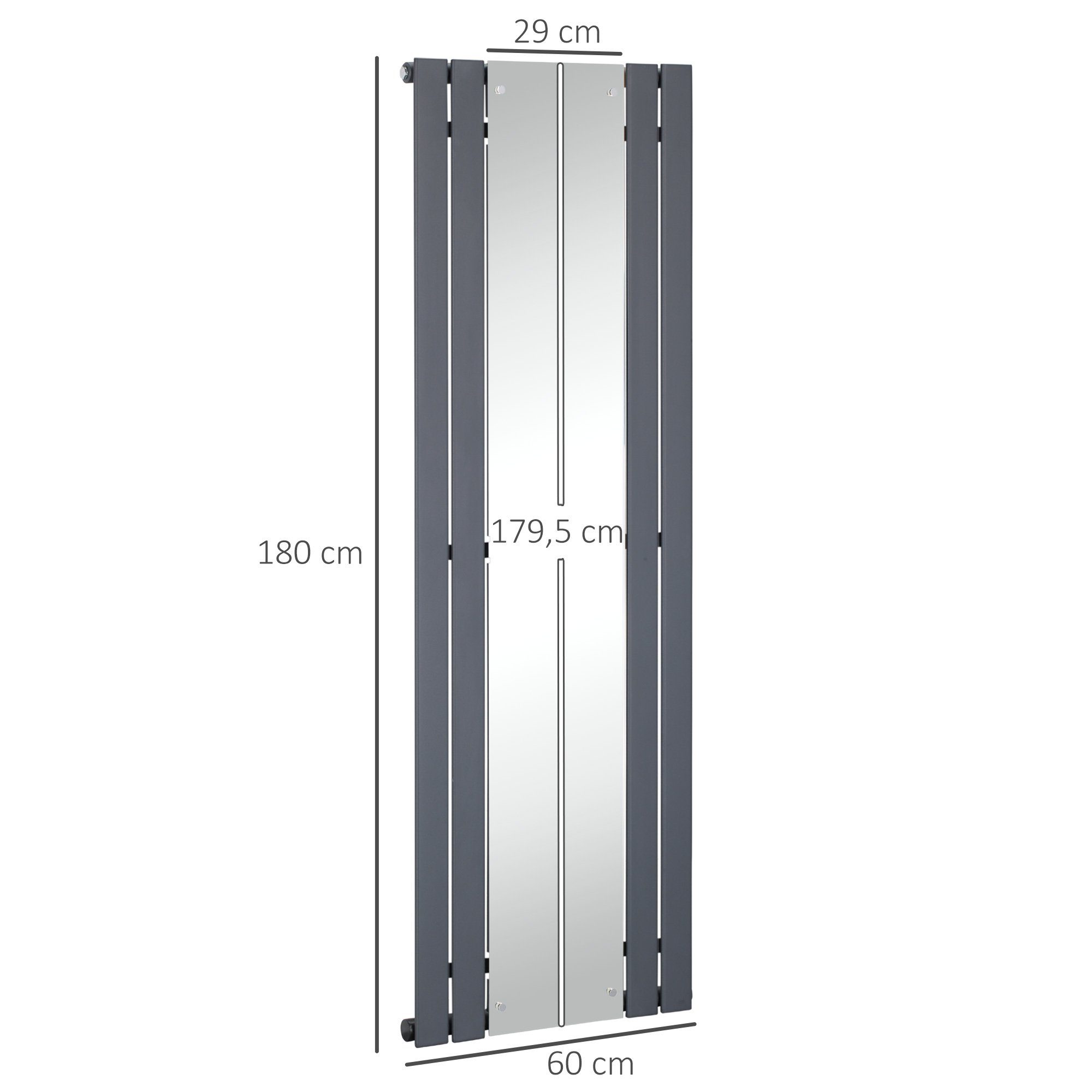 Aufwärmung, schnelle HOMCOM 180 Karbonstahl, Wandheizung, 60cm Heizlüfter x