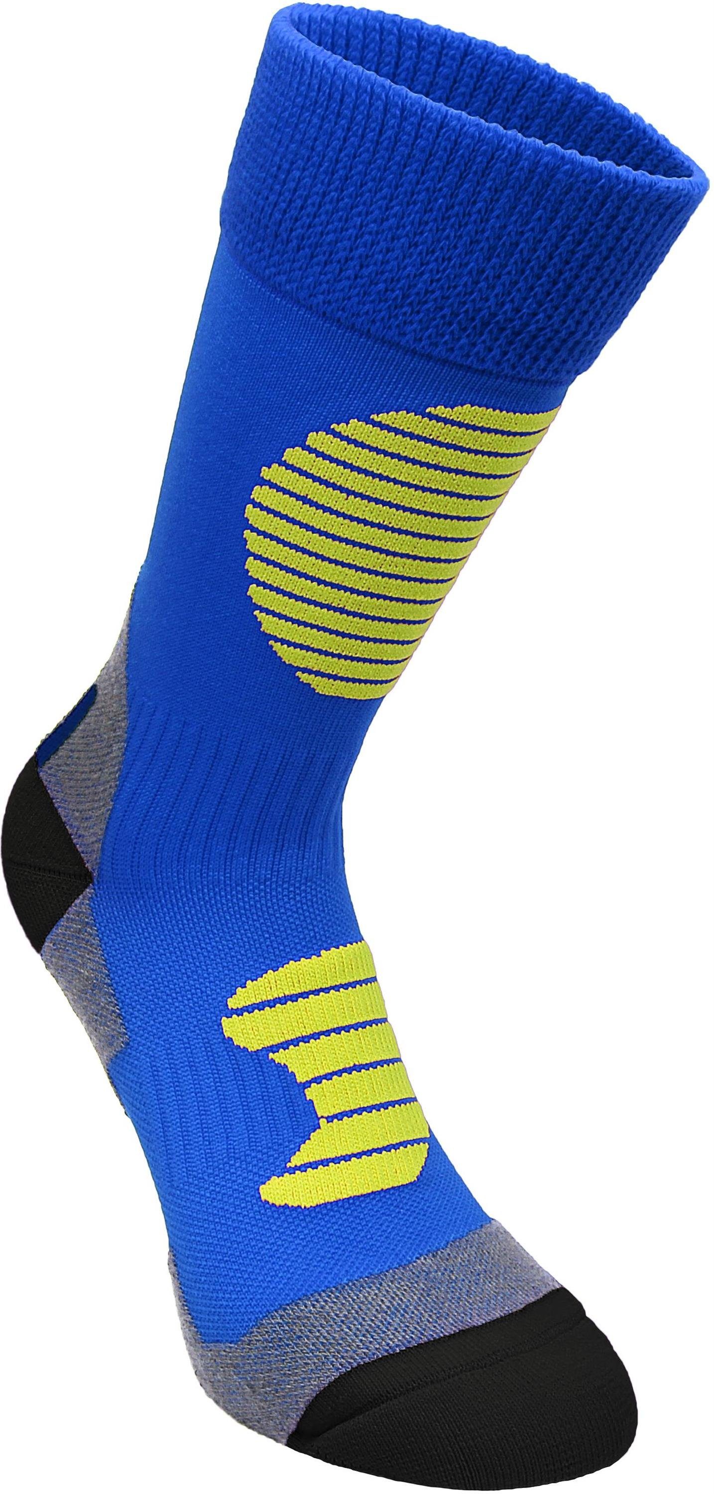 mit normani Blau/Gelb Sportsocken Paar) Schienbein-Schutzpolster (3