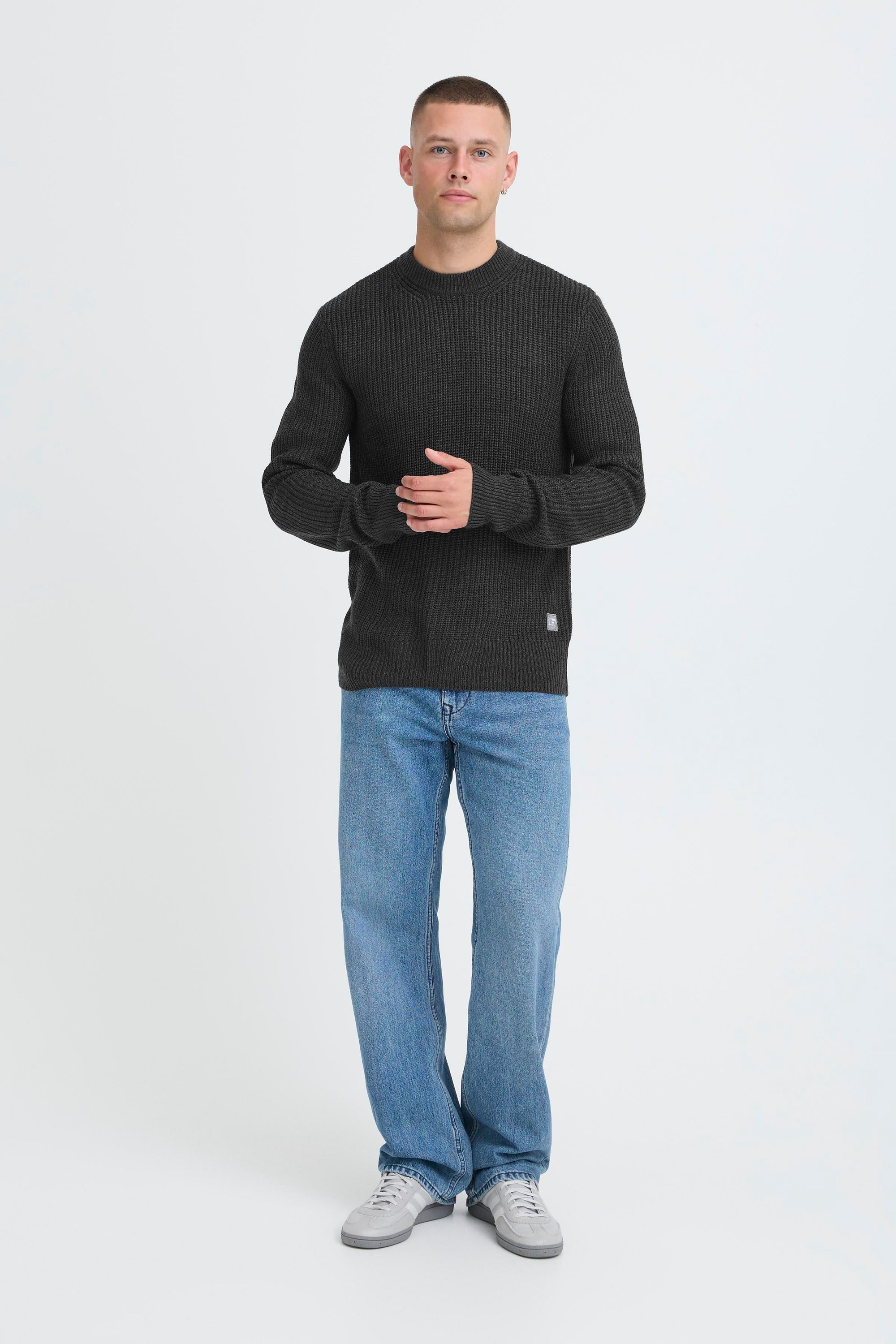 Blend Strickpullover BHRibi Klassischer Grobstrickpullover