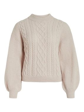 Vila Strickpullover VICHINTI O-NECK CABLE KNIT TOP/SU-NOOS