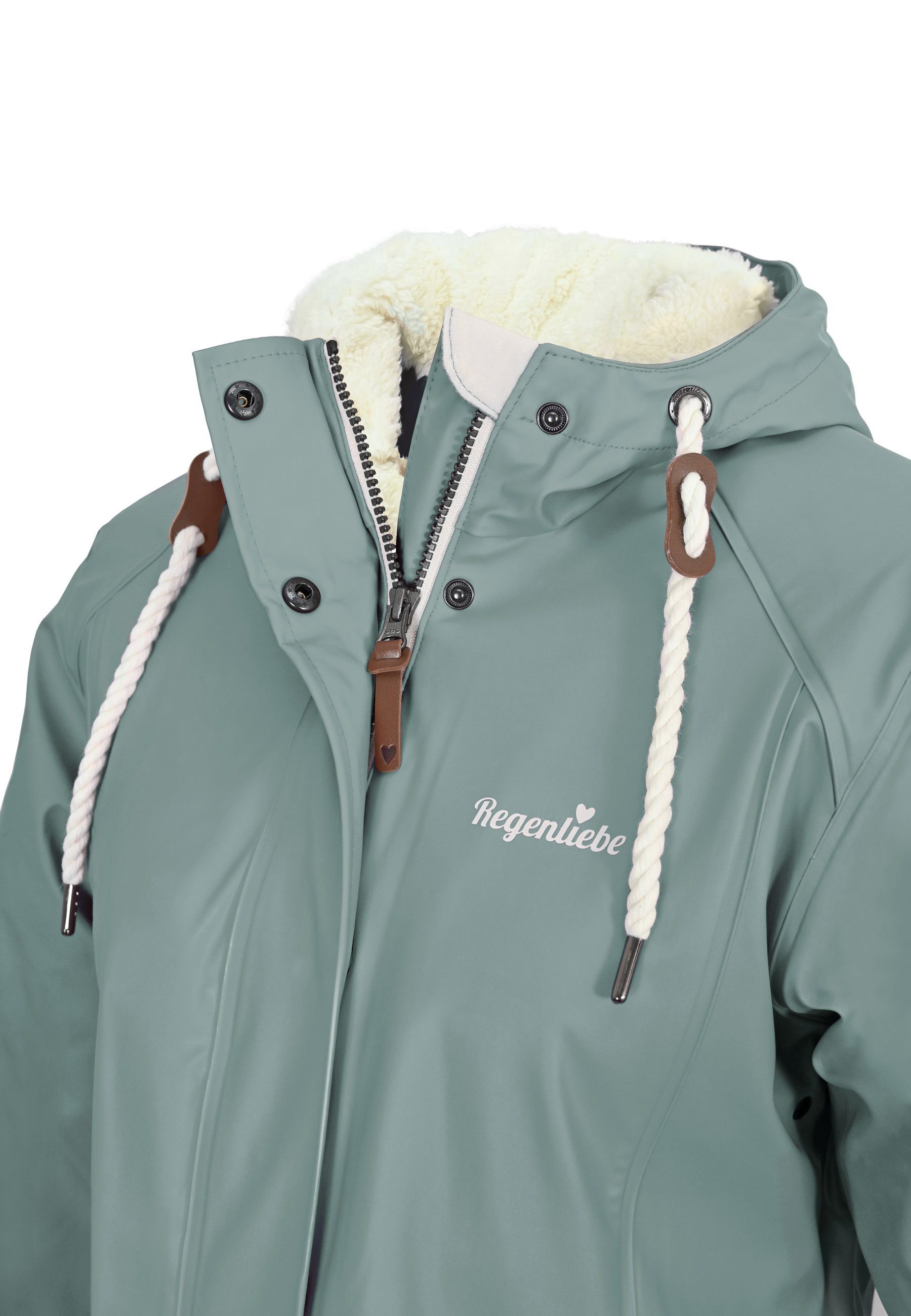 Regenliebe Winterjacke Friesennerz Regenparka mit Teddyfleece gefüttert