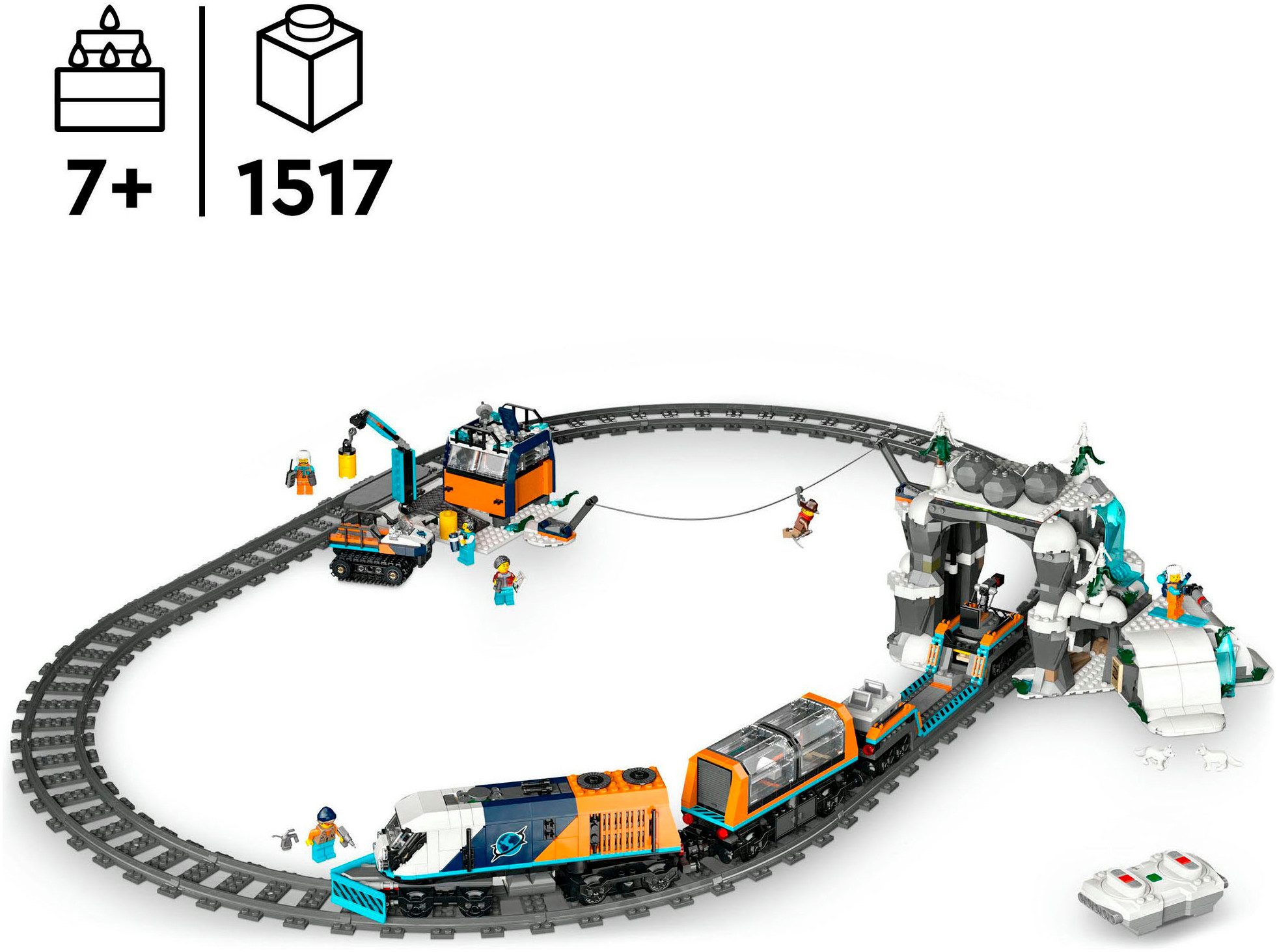 LEGO® Arktis-Polarexpress (60470), LEGO City Konstruktionsspielsteine, (1517 St), Made in Europe