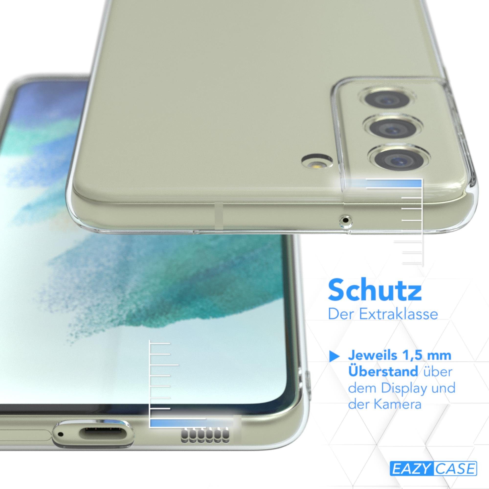 EAZY CASE Handyhülle Slimcover Clear für Samsung Galaxy S21 FE 5G 6,41 Zoll, durchsichtige Hülle Ultra Dünn Silikon Backcover TPU Telefonhülle Klar