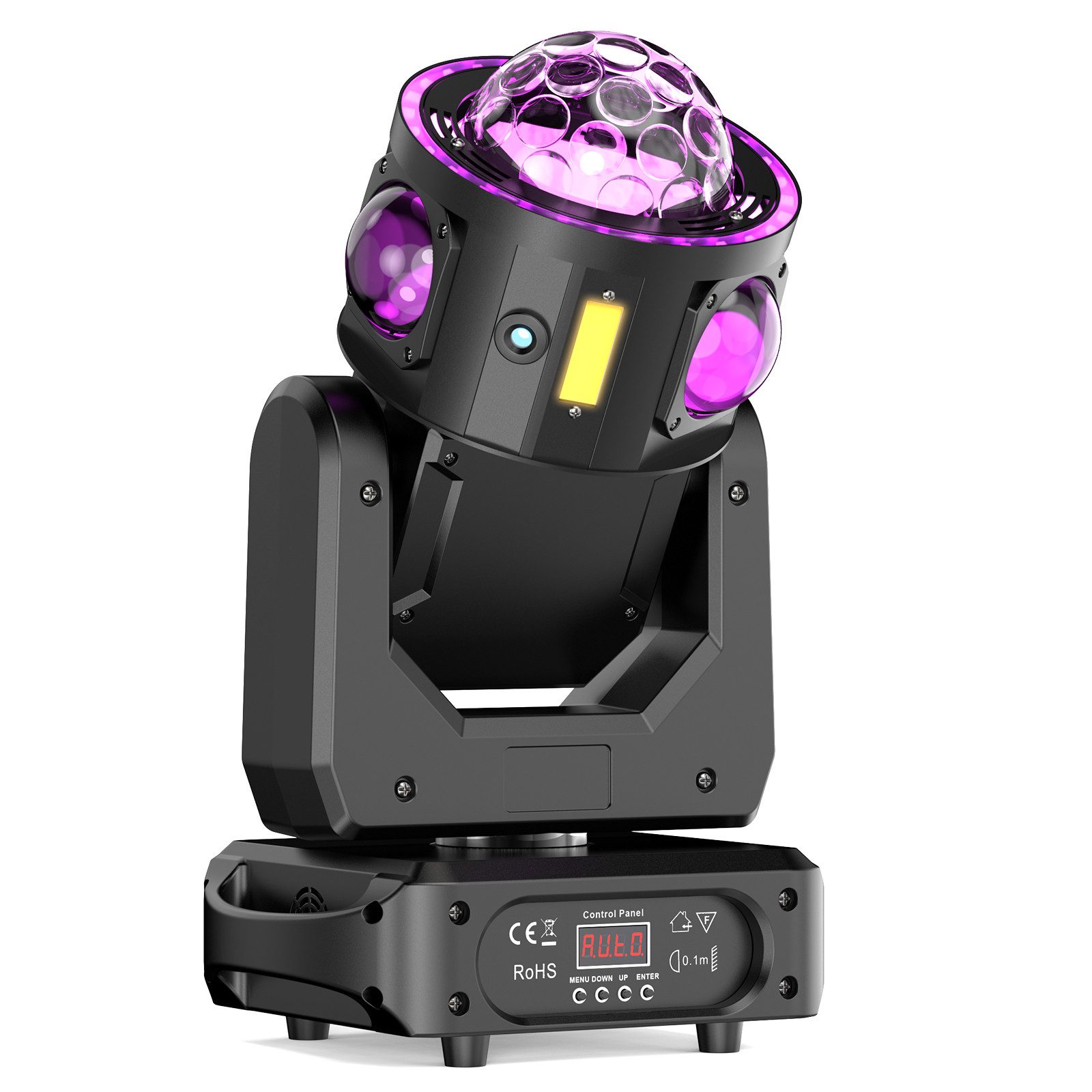ZonQoonz Discolicht 150W Beam Head Scheinwerfer Drei-Achsen-Design für Partys Hochzeiten