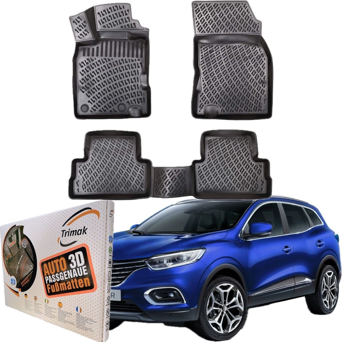 Passform-Fußmatten Oder Kofferraumwanne Oder Set für Renault Kadjar