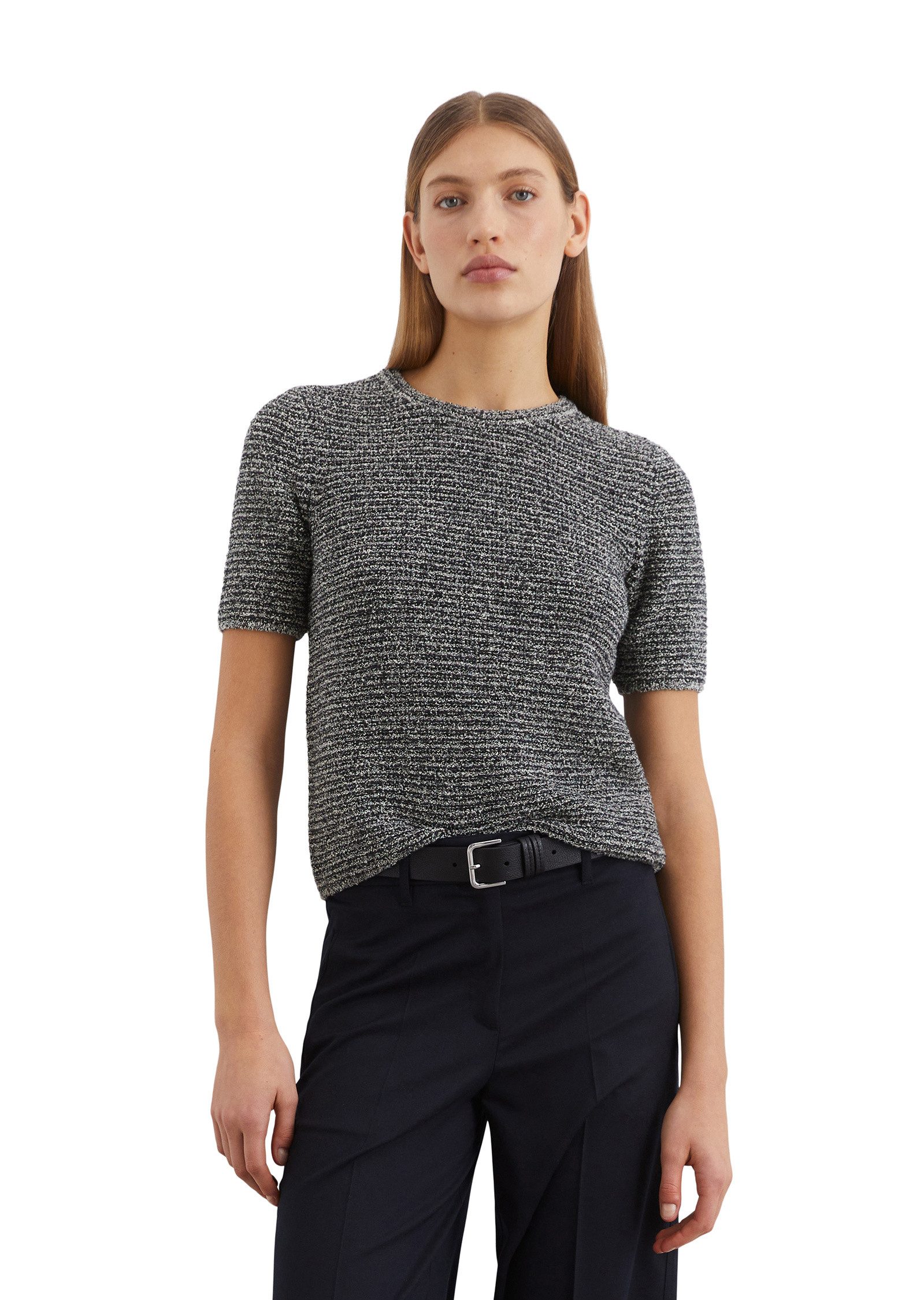 Rundhalspullover aus Bouclé-Garn