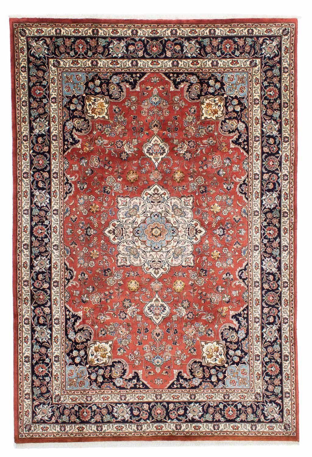 192 cm, 288 x rechteckig, Wollteppich mit mm, Rosso Maschad morgenland, 10 Zertifikat Unikat Höhe: Medaillon