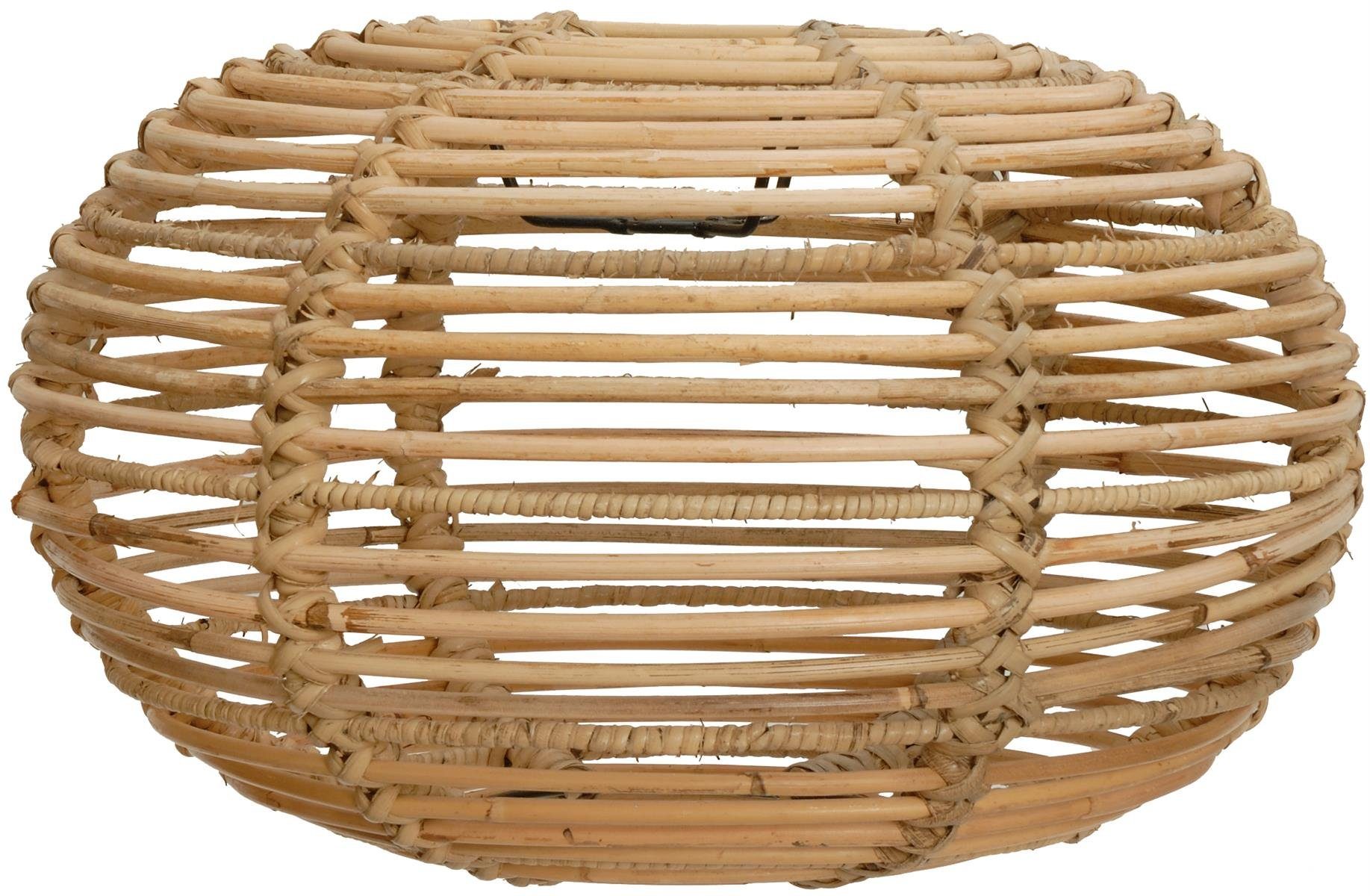 Krines Home Lampenschirm Lampenschirm Retro echtes Rattan Gestäbter Design Hängelampen Ø40cm, ohne Fassung Schirm für Deckenlampen Deckenleuchten