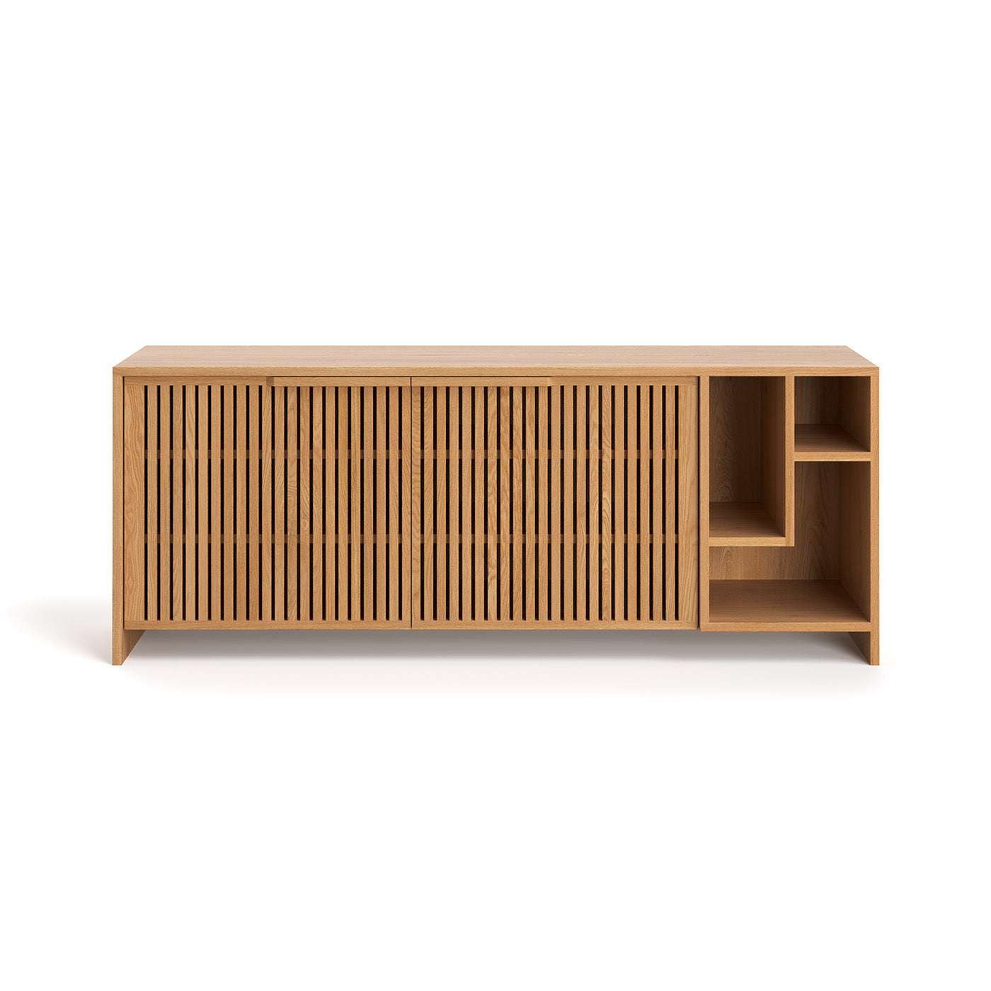 DANZZ Sideboard Conte, Modernes Sideboard aus massiver Eiche, Zweitürig