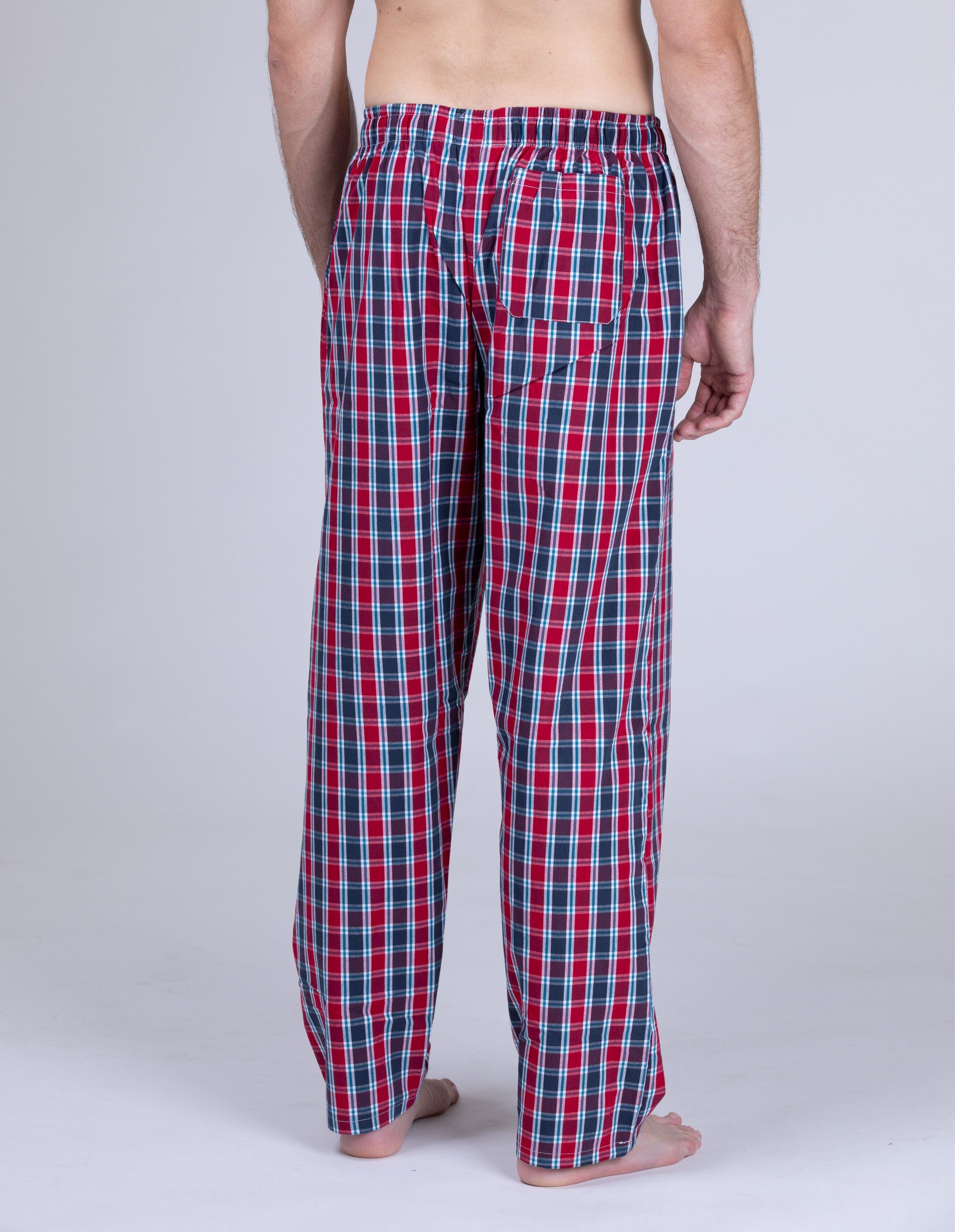 Moonline Schlafhose Herren Webhose Freizeithose Loungewear aus 100% Baumwol günstig online kaufen