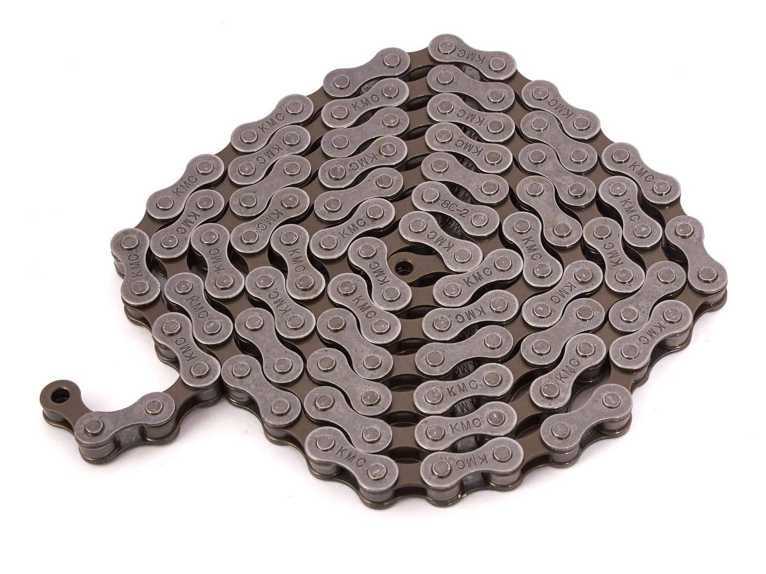 KHEbikes Fahrradkette KMC Ventura BMX Kette 1/2" x 1/8", 112 Glieder, grau (Kompatibel mit Eingang Fahrräder)