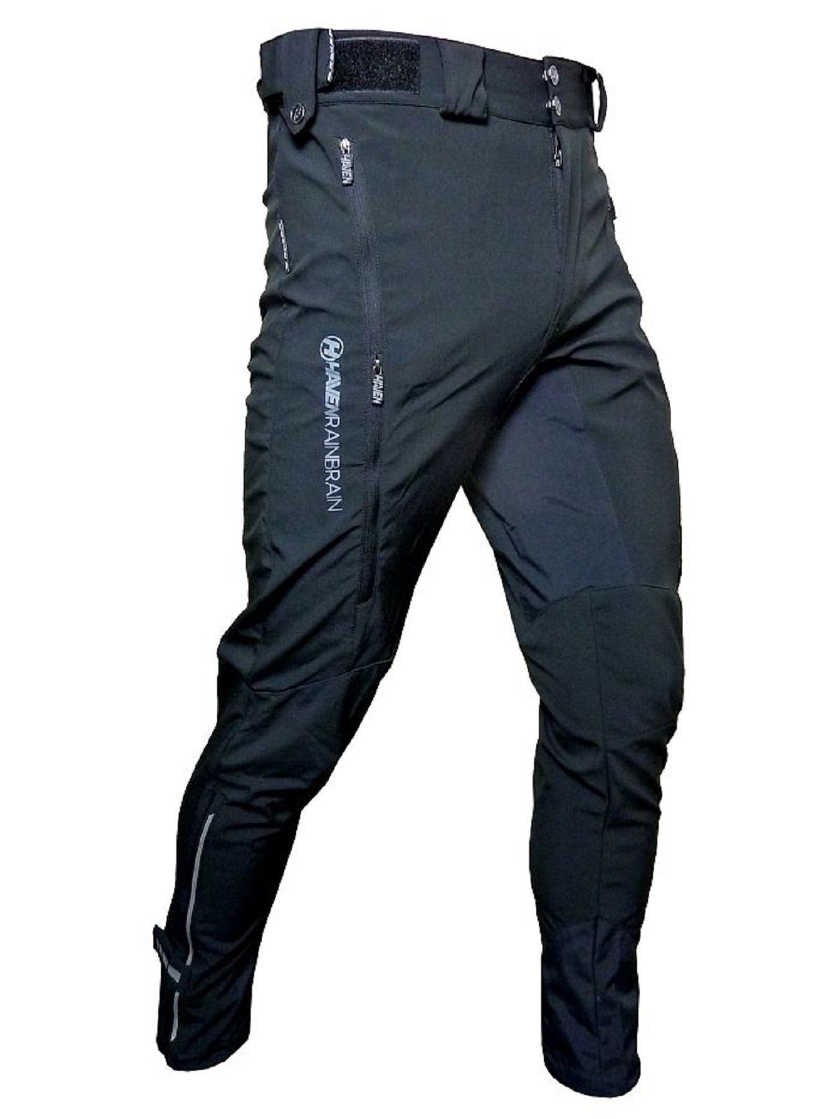 HAVEN Fahrradhose HAVEN Regen und Allwetterhose RAINBRAIN Lang schwarz/grau