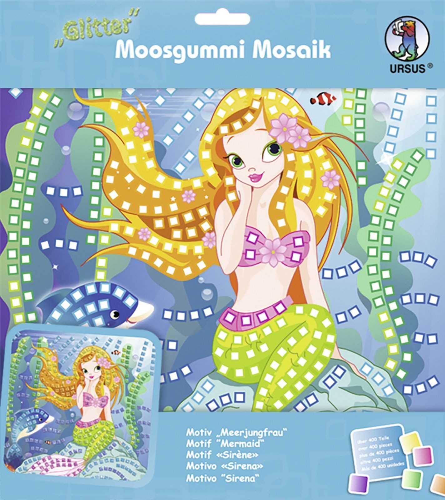 Ursus - Ludwig Bähr Bastelfilz Moosgummi Mosaik Glitter Meerjungfrau