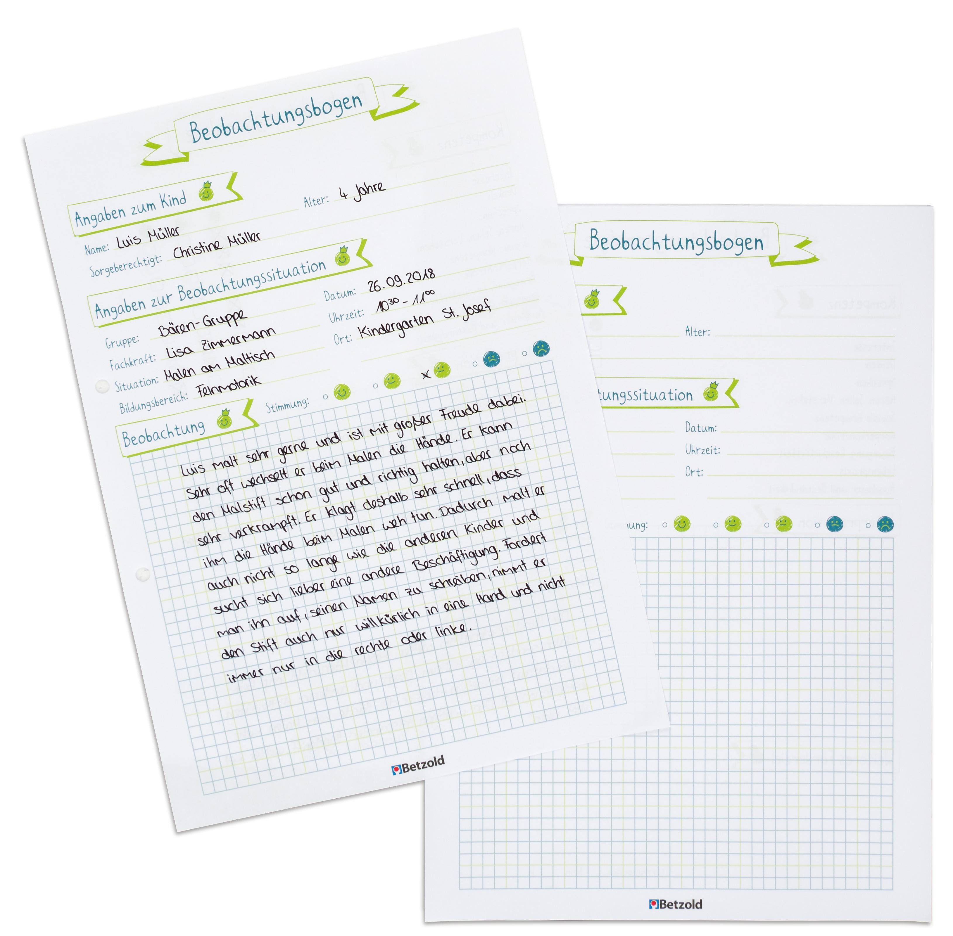 Betzold Jahresplaner Kita-Set „Beobachtung und Elterninfos“