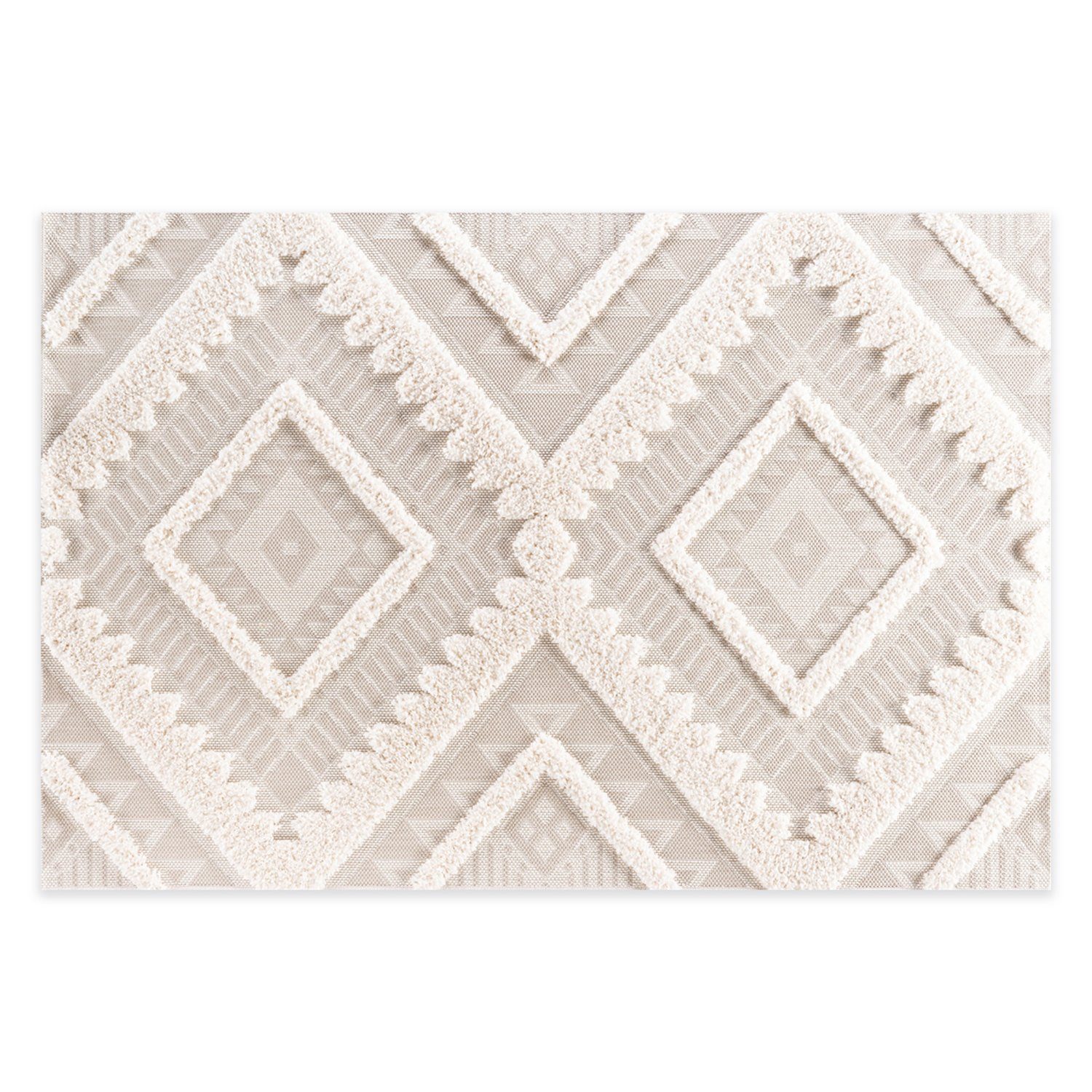 DomDeco Teppich In- & Outdoor Teppich Anouk im Scandi-Design & Hoch-Tief-Struktur