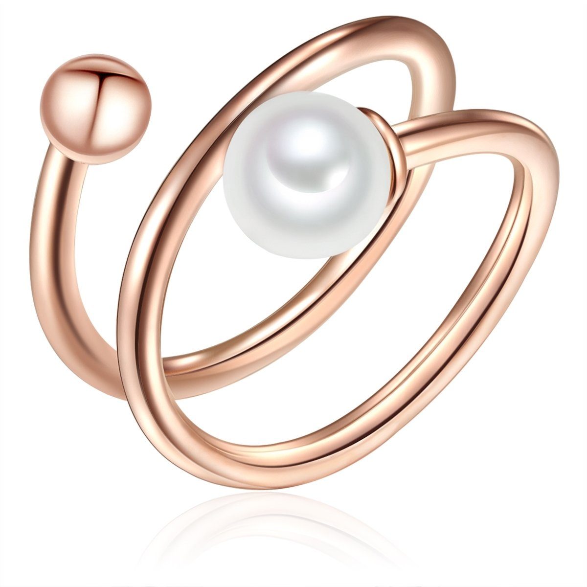 Lulu & Jane Perlenring roségold, Sterling Silber