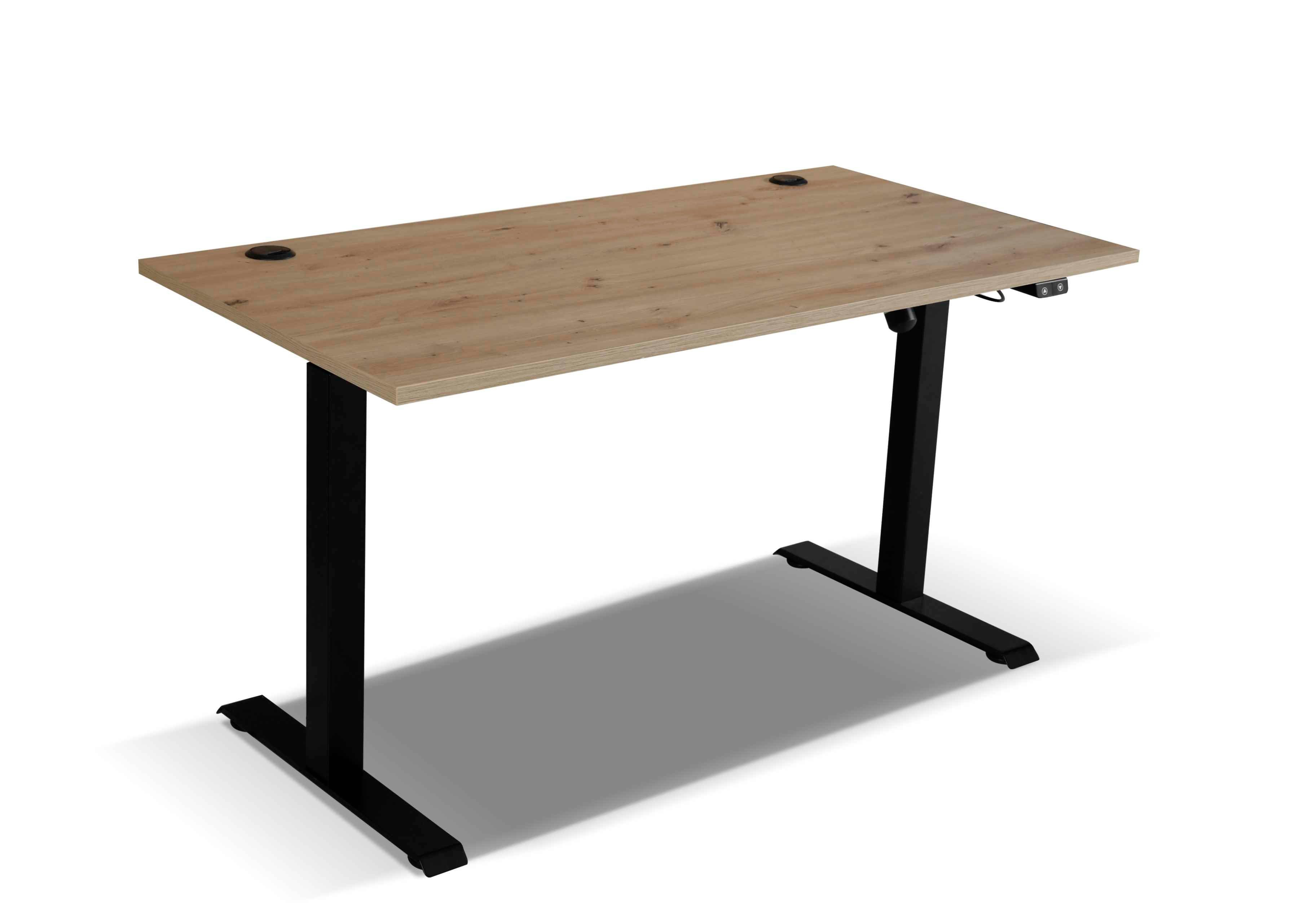 Schreibtisch höhenverstellbar Artisan Büro-Tisch, mit 151 Steuermodul 70-118 Eiche Stehschreibtisch-Funktion Furnix MOLUKI cm