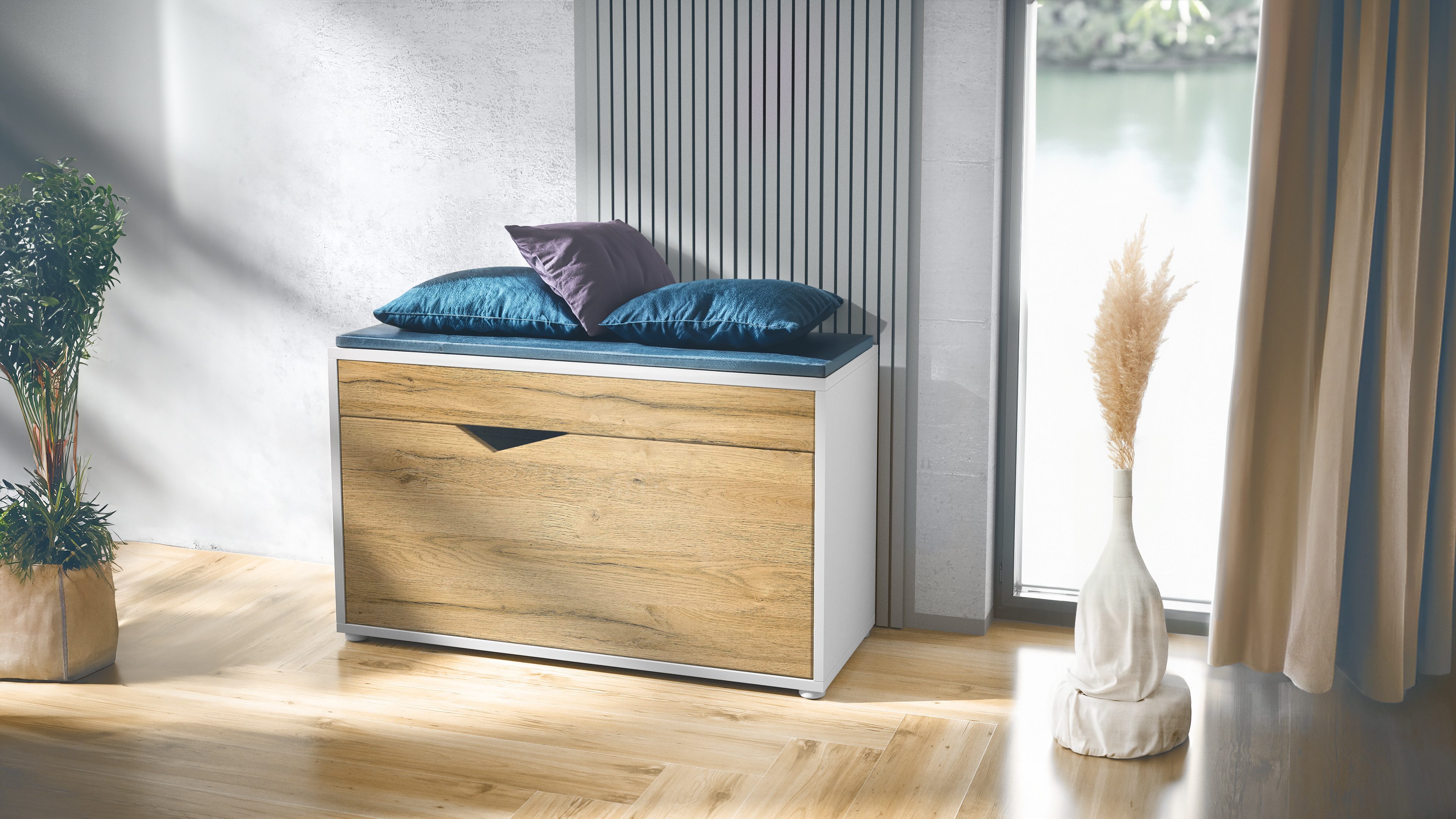 Vladon Schuhschrank Kolmio (Sitzbank, für 8 günstig online kaufen