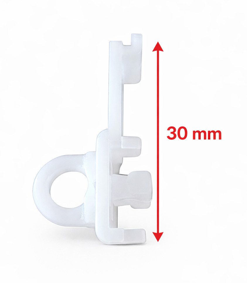rewagi Feststeller Endfeststeller, Zwischenfeststeller, Gardinenschiene, Gardinenschiene, Gardinen, Vorhänge, Flächenvorhönge, (10-St., Laufbreite / Laufnut 6mm), Verkaufseinheit: 10, 25, 50, 100 Stück