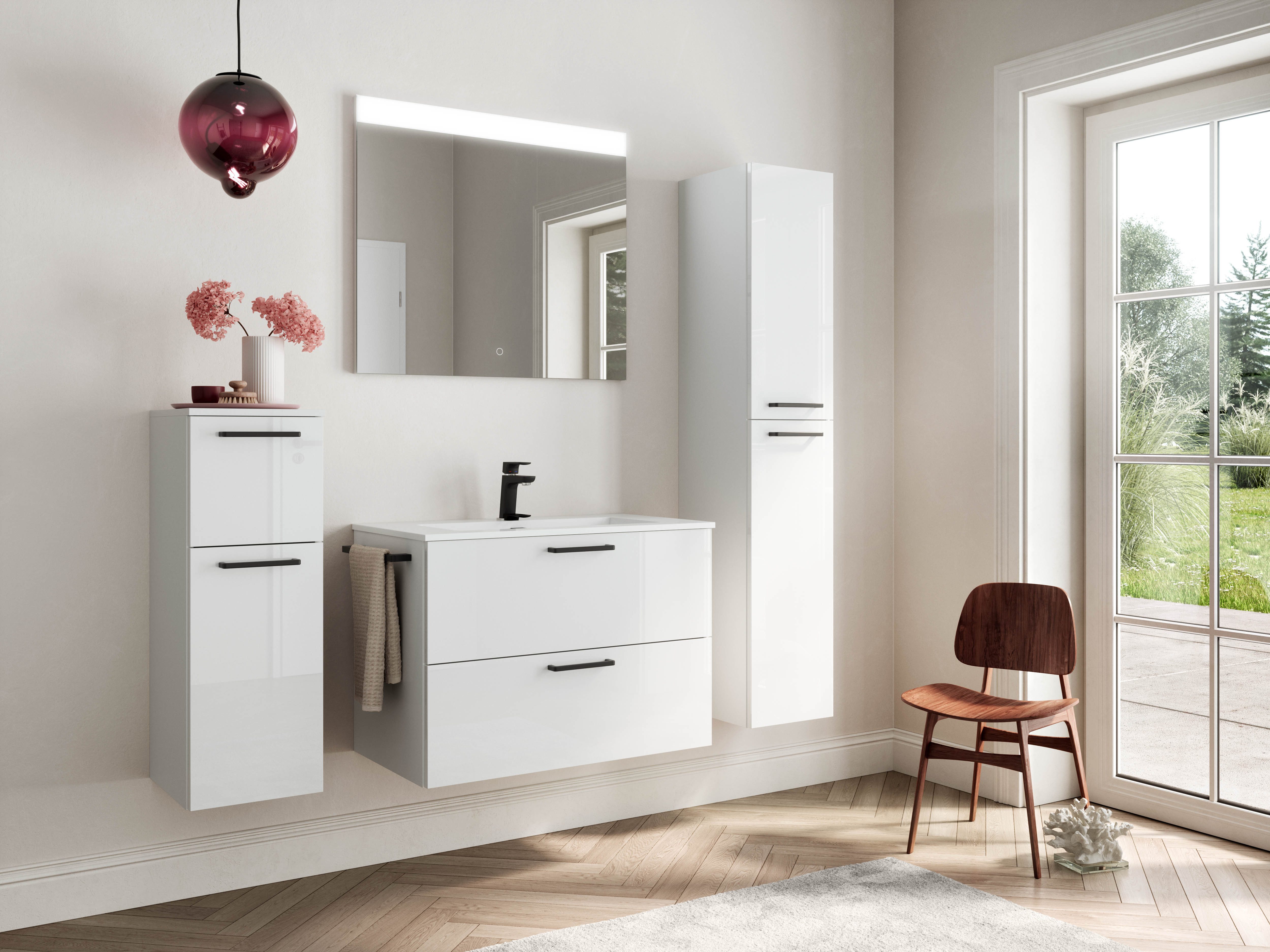 nobilia® Badmöbel-Set Tolvina, (4-St., vormontiert, mit günstig online kaufen