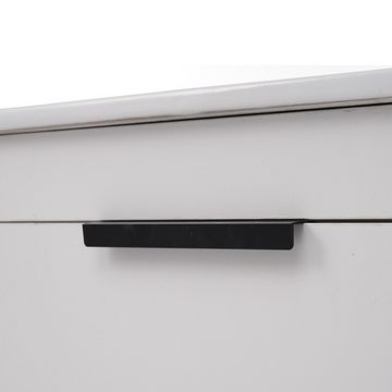 REDOM Badmöbel-Set Waschbeckenunterschrank hängend 60cm breit, (Badezimmerspiegelschrank, mit Keramikwaschbecken,Spiegelschrank)