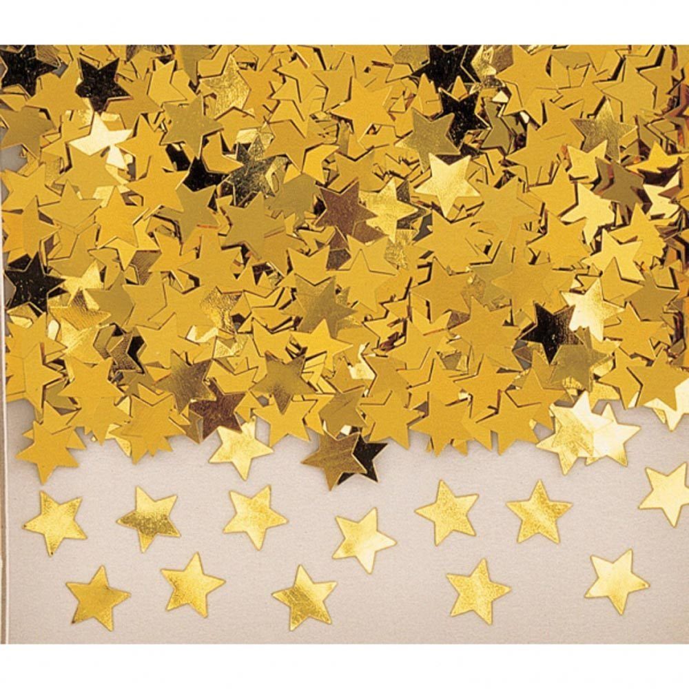 Amscan Christbaumschmuck Amscan 'Stardust' Konfetti Goldene Sterne - Folie | Dekohänger