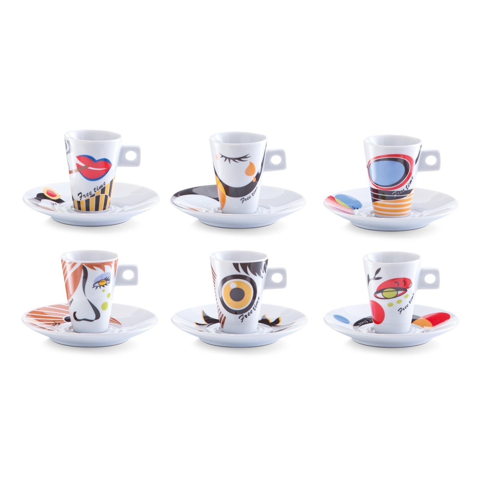 Neuetischkultur Espressotasse Espresso-Set 12-teilig, Porzellan Weiß