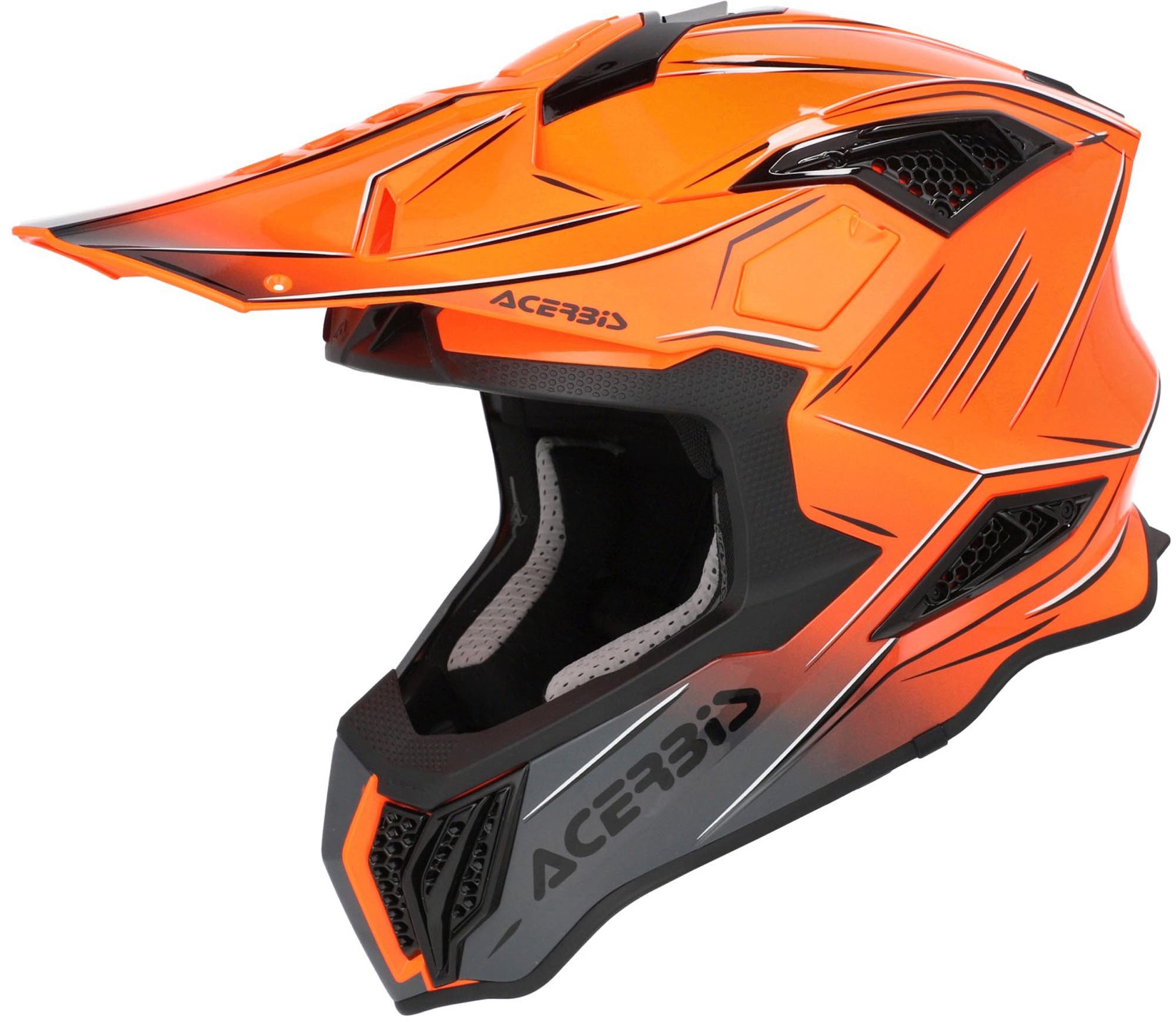 Acerbis Motocrosshelm Airstrike-X Scratch Motocross Helm, Notfallsystem-polsterung (eqrs),herausnehmbares Innenfutter