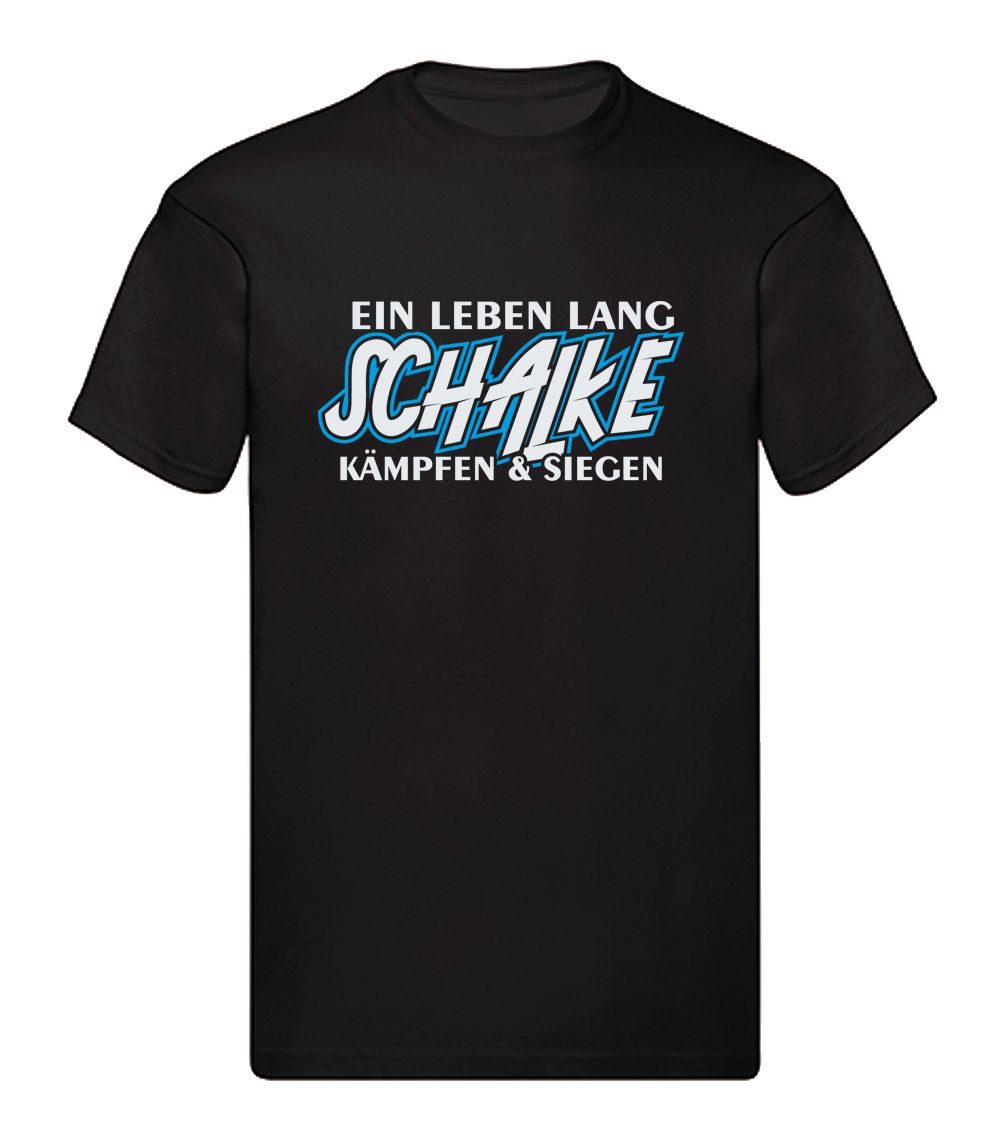 G-graphics T-Shirt Ein Leben lang – SCHALKE – kämpfen & siegen (1-tlg) Herren T-Shirt mit einem Motiv für den echten Fan