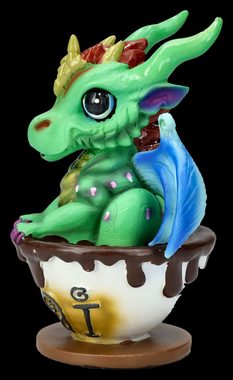 Figuren Shop GmbH Fantasy-Figur Drachenfigur in Tasse - Chai mit Bobert - Fantasy Drache Teetasse