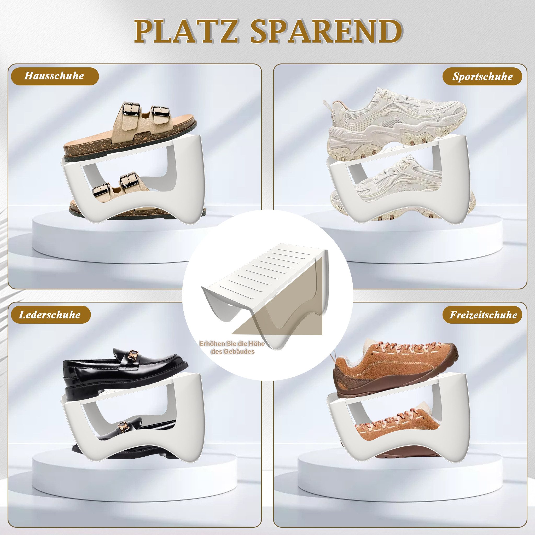 FIVMEN Schuhstapler 10 Stück Rutschfest PP Anti-rutsch Schuhschlitze