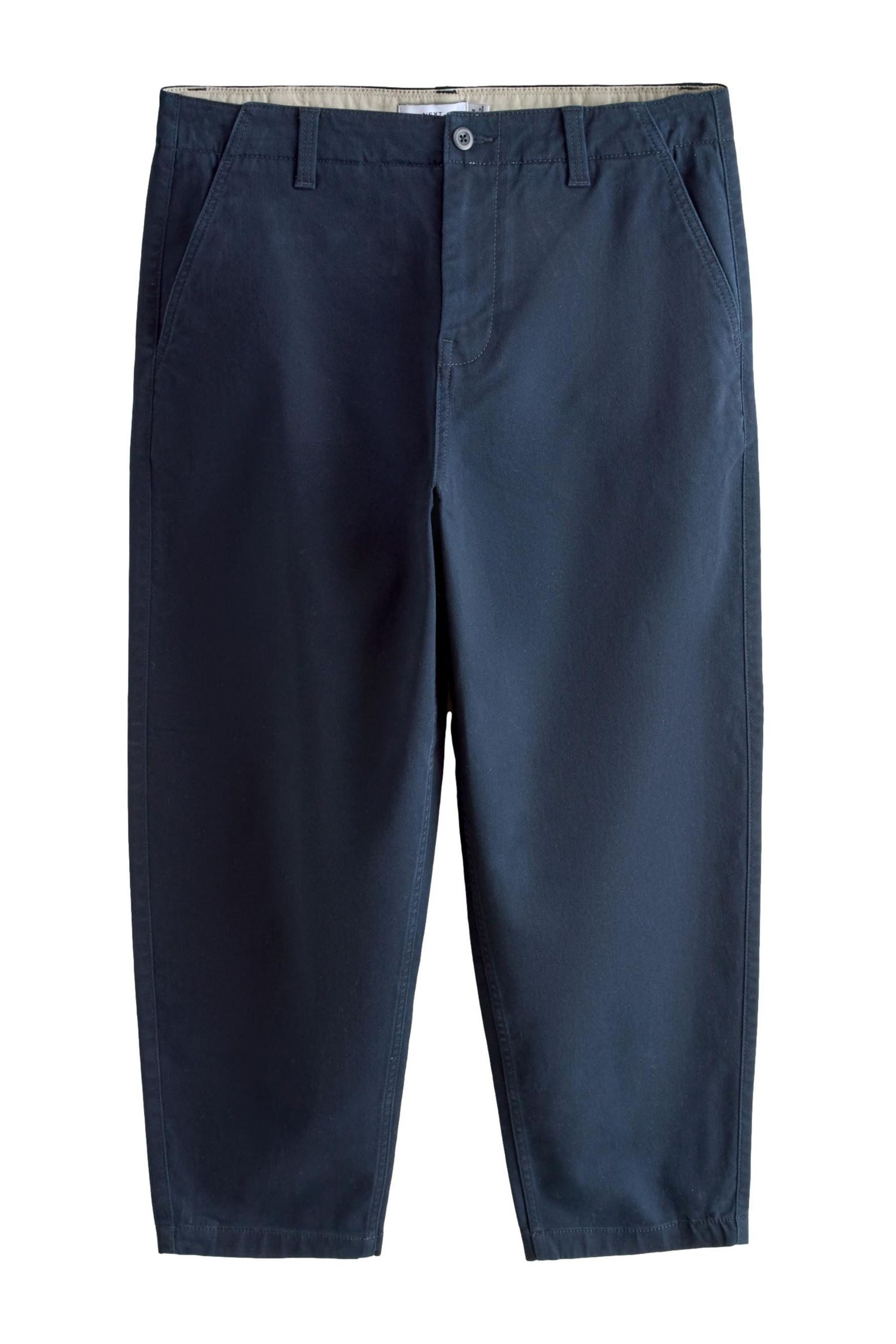 Stoffhose Stretchhose mit Barrel-Bein aus Baumwolle