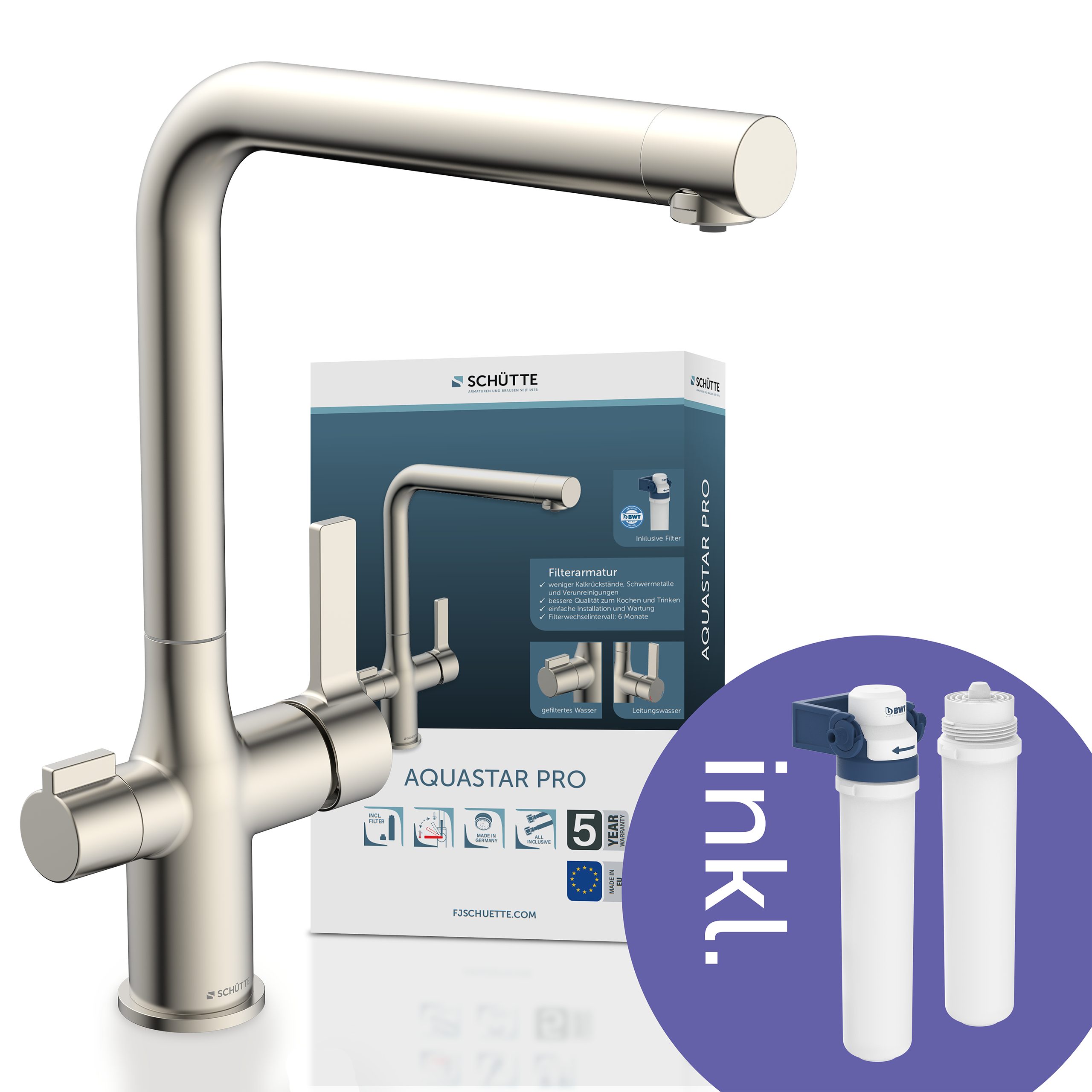Schütte Spültischarmatur AQUASTAR PRO mit Filtersystem günstig online kaufen